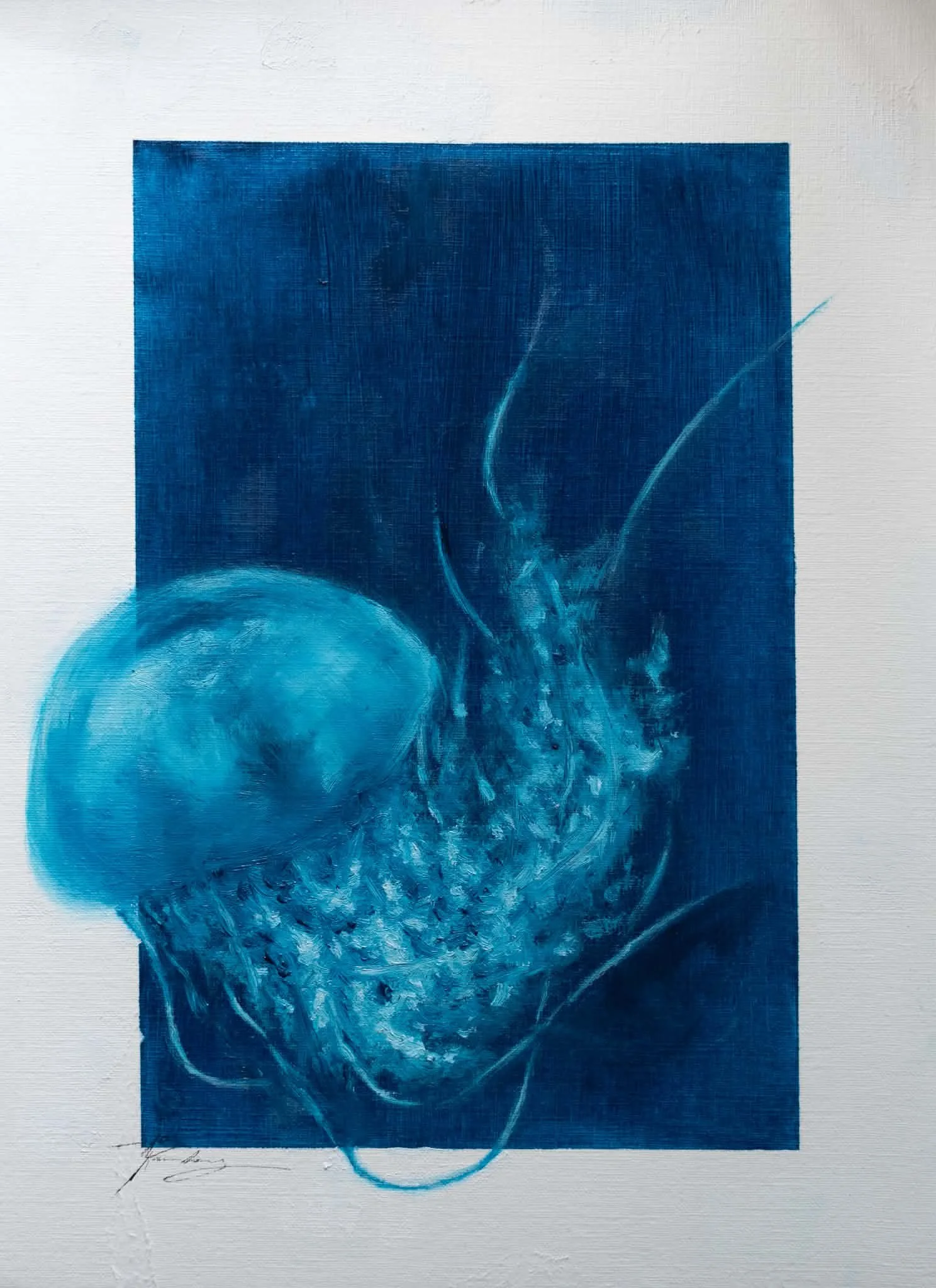sjælefred--- 24 x 33 cm oil on paper - sold