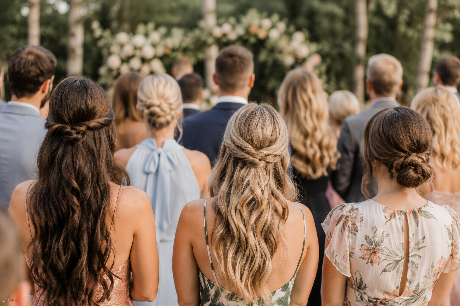 Wedding guests hair