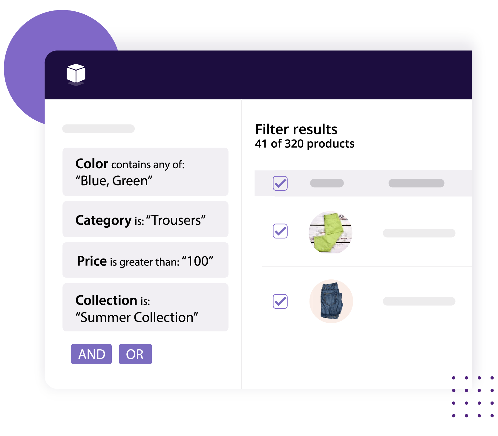 Graphic showing Plytix functionality
