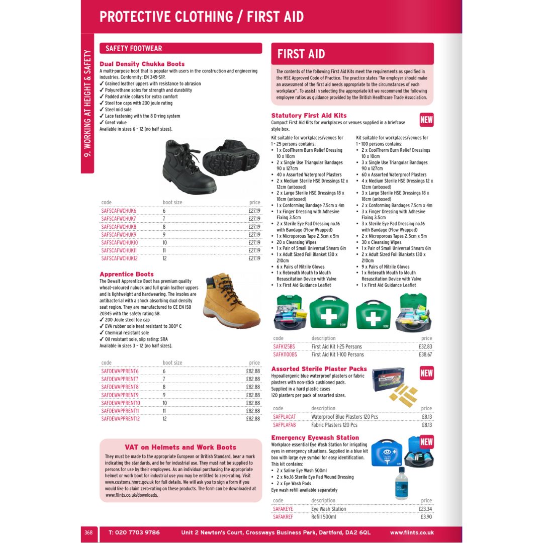 Flints catalogue page