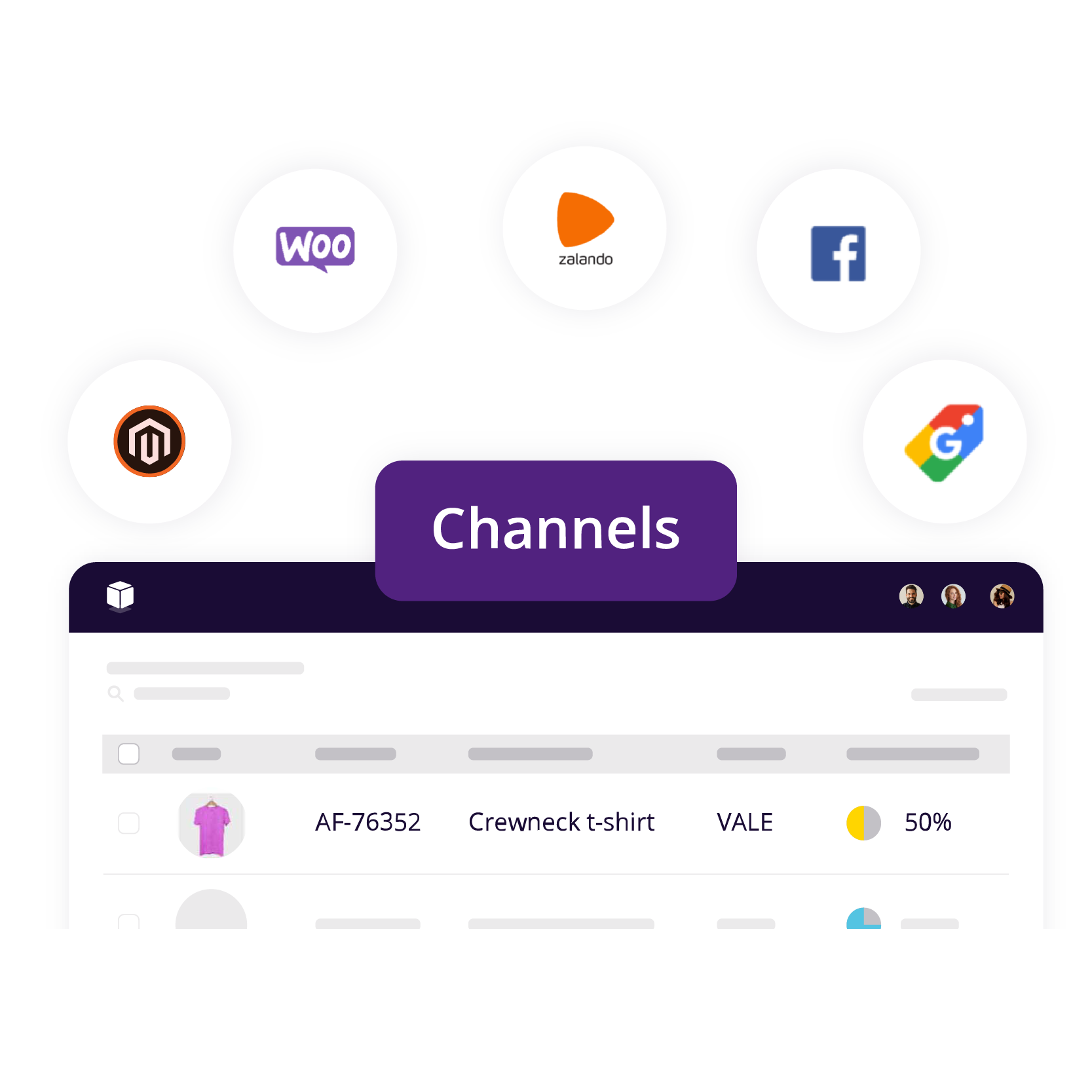 Graphic showing Plytix functionality