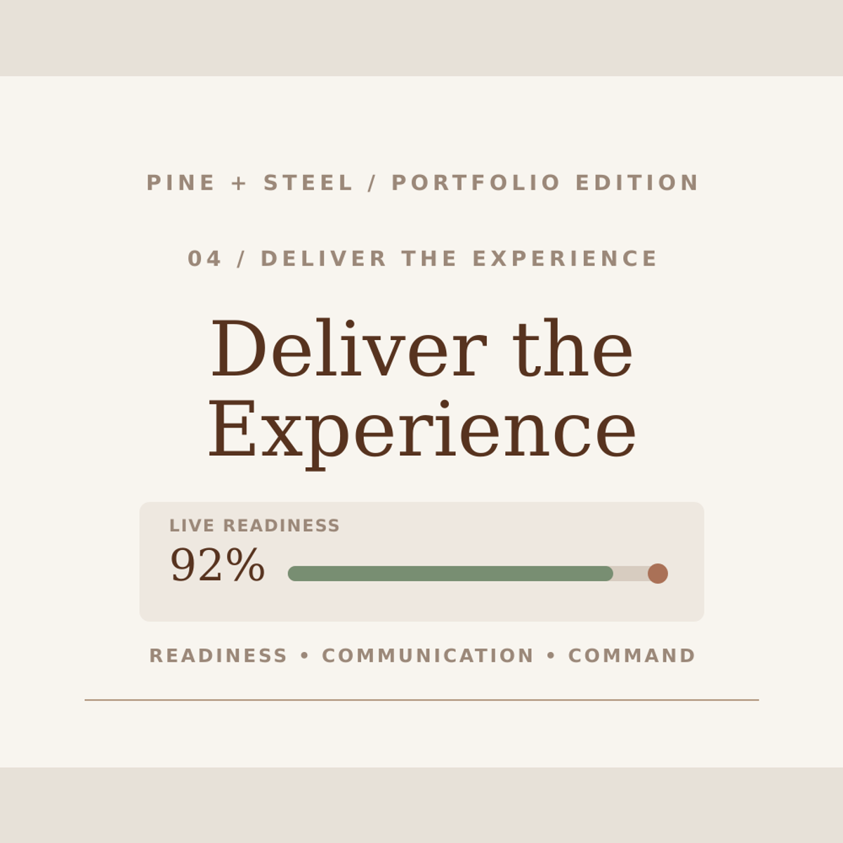 Deliver the Experience