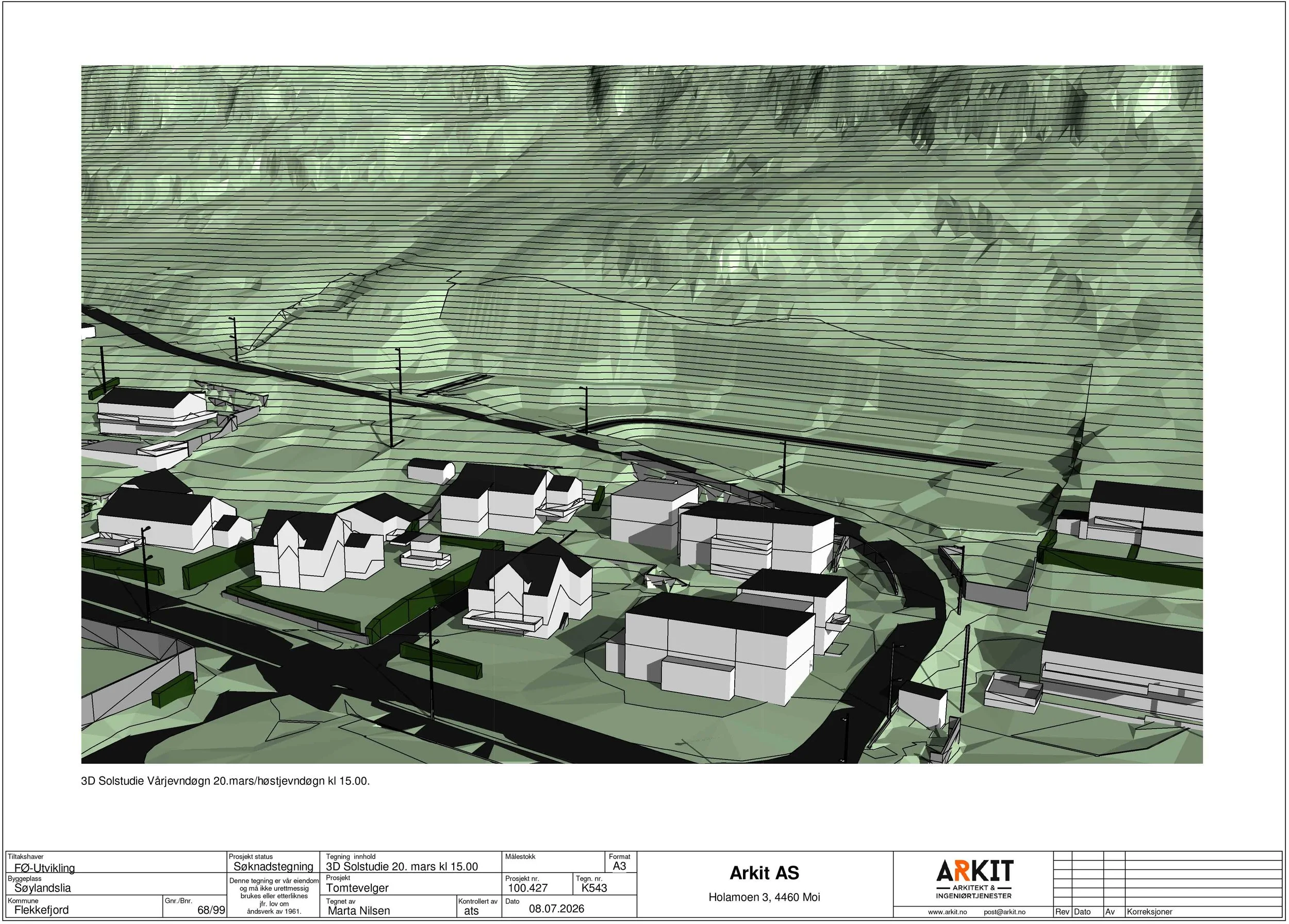 3D Solstudie Vårjevndøgn 20. mars kl 15.00