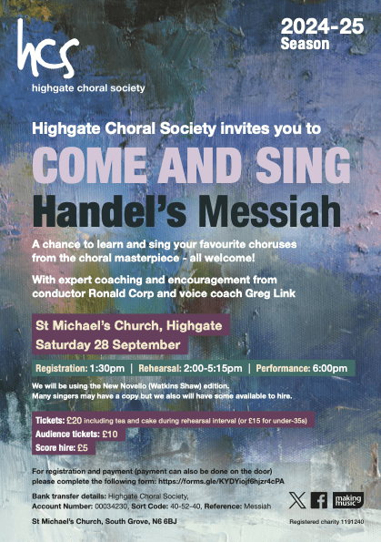 Come and Sing Handel Messiah