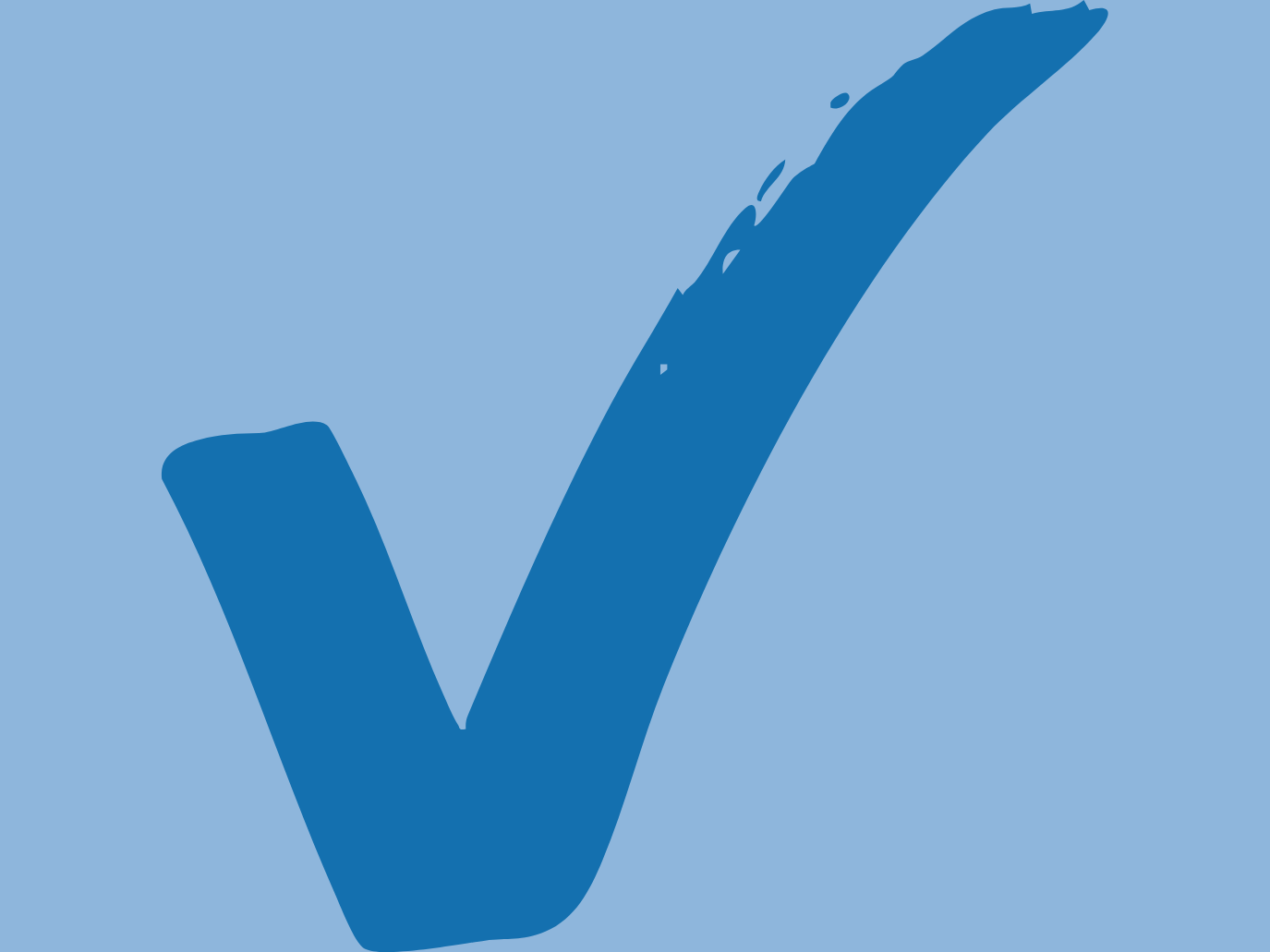 Blue checkmark symbol on a light blue background.