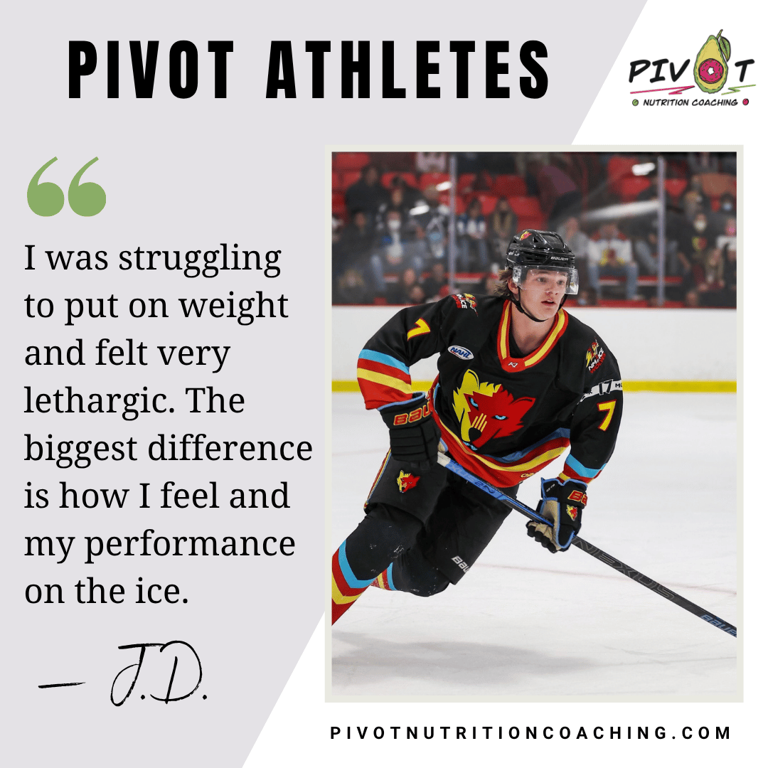 Fueling for performance, sports nutrition coaching for competitive hockey