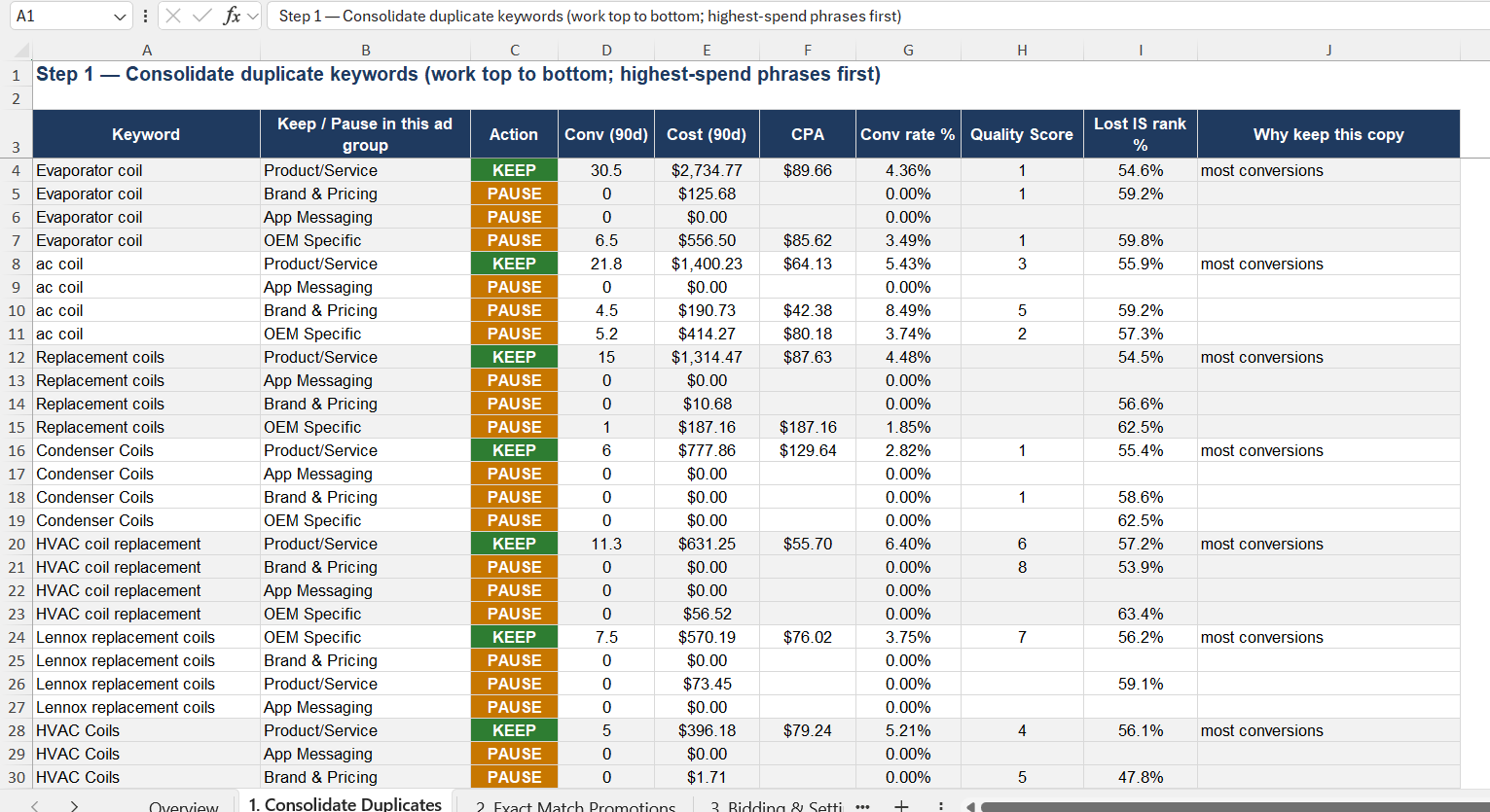 Excel Sheet