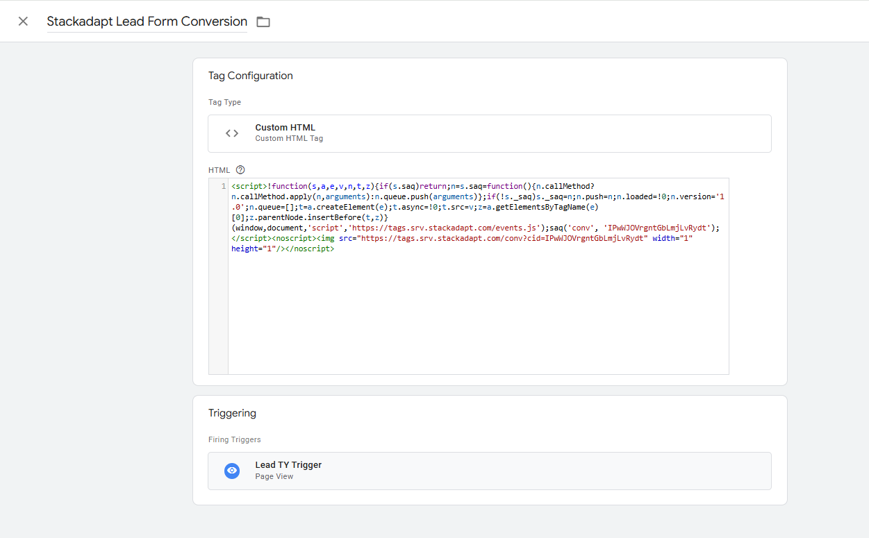 Form Pixel GTM