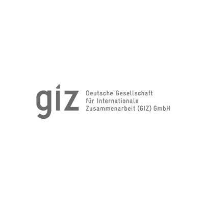 Logo der Deutschen Gesellschaft für Internationale Zusammenarbeit (GIZ) GmbH auf weißem Hintergrund.