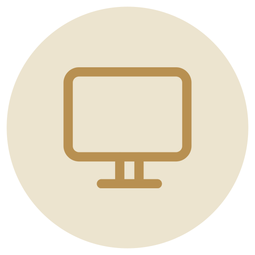 Icon of a computer monitor with a beige background