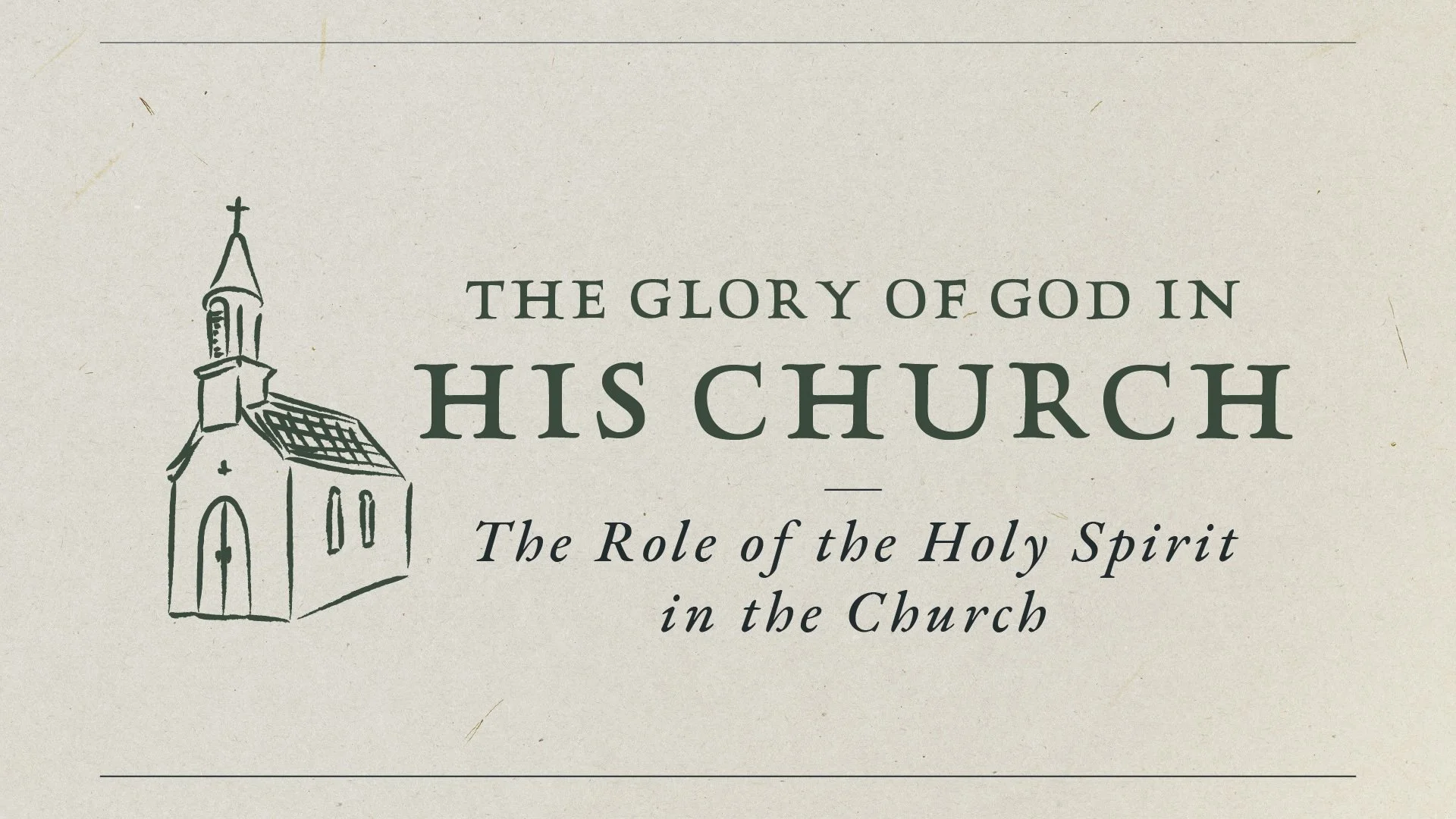 "The Role of the Holy Spirit in the Church"- Ephesians 2:11-22- Josh Rang