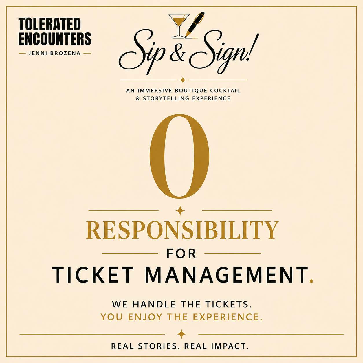 Tolerated Encounters Sip & Sign Business Results FAQ Customer Acquisition Hosts