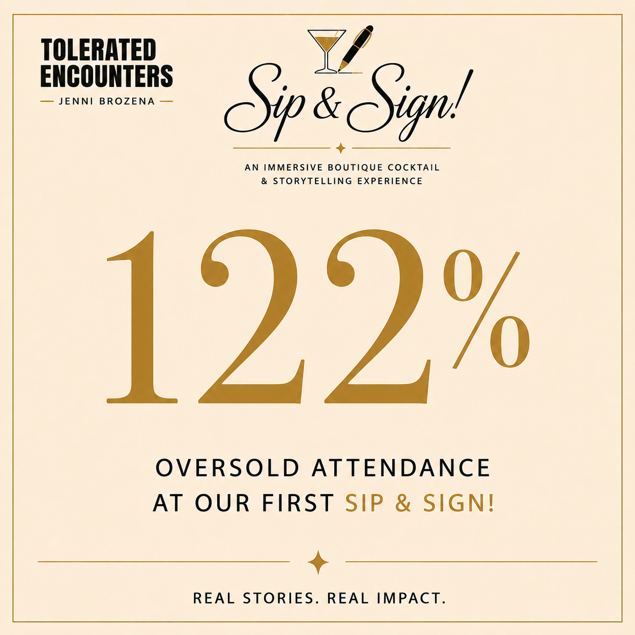 Tolerated Encounters Sip & Sign Business Results FAQ Customer Acquisition Hosts