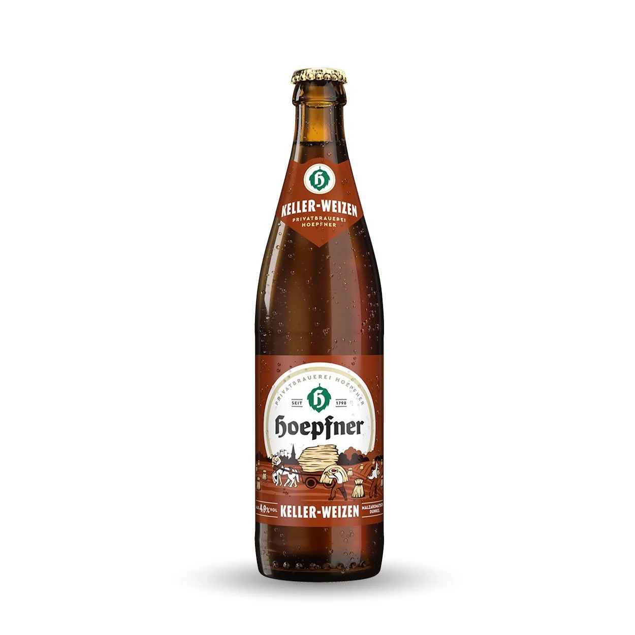Hoepfner Kellerweissbier Dunkel - Bouteille 50cl