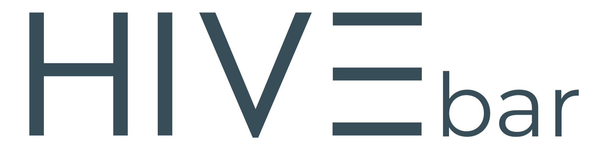 Logo with the words 'HIVE' in large letters and 'bar' in smaller letters.