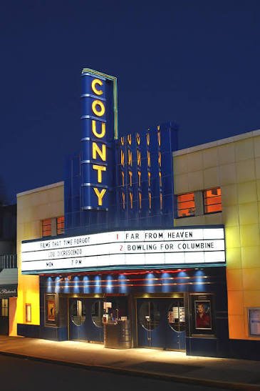 The County Theater on East State Street in downtown Doylestown PA, a beloved Art Deco landmark and nonprofit cinema serving the Central Bucks County community since 1938, in the heart of the neighborhoods where real estate advisor Jeff Linden of RE/M