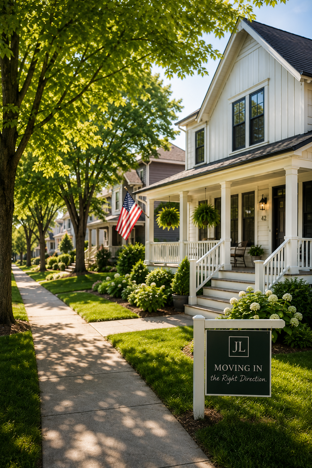 Residential neighborhood street representing the communities where Jeff Linden of RE/MAX Services helps buyers and sellers in Doylestown and Central Bucks County Pennsylvania move in the right direction.