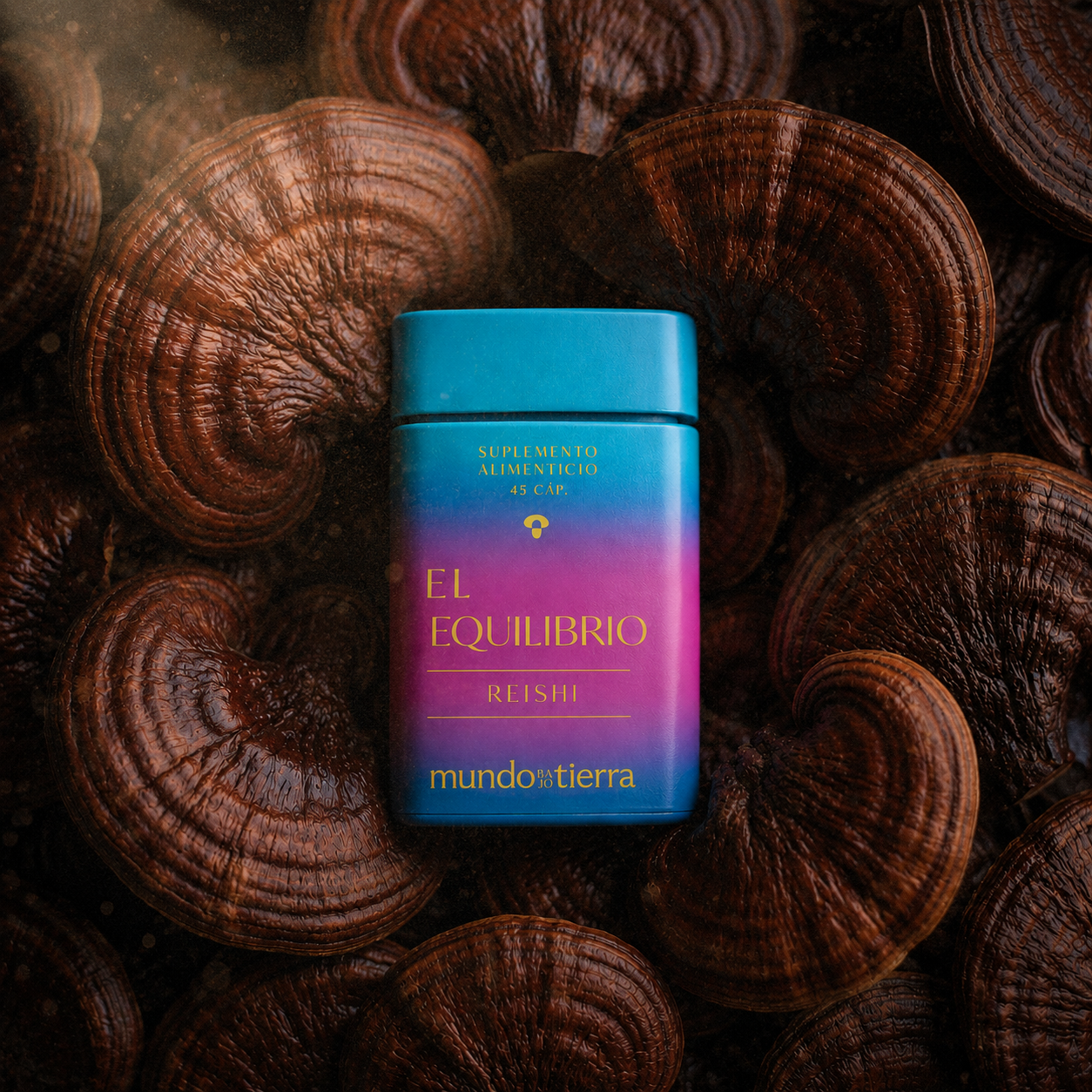SUPLEMENTO ALIMENTICIO DE HONGO REISHI.  45 CÁPSULAS