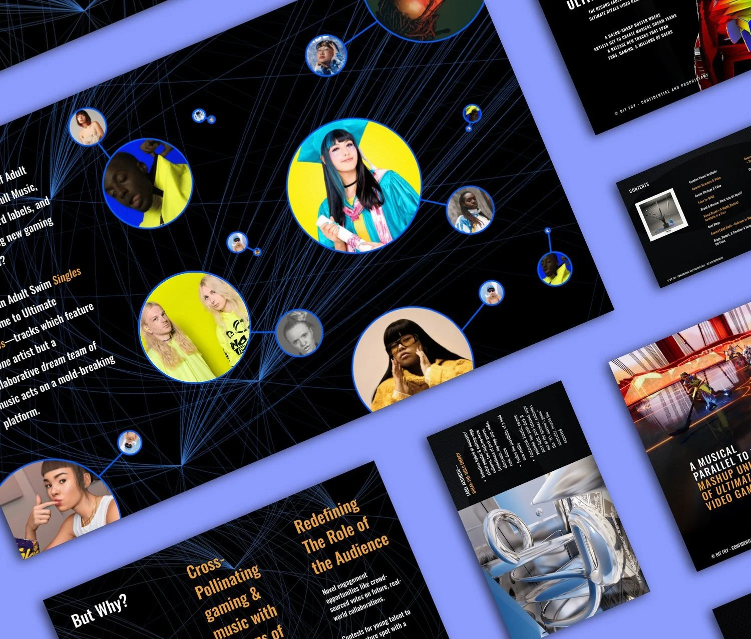 Strategy, Market Research, Brand & Visual Identity, A&R, Copywriting