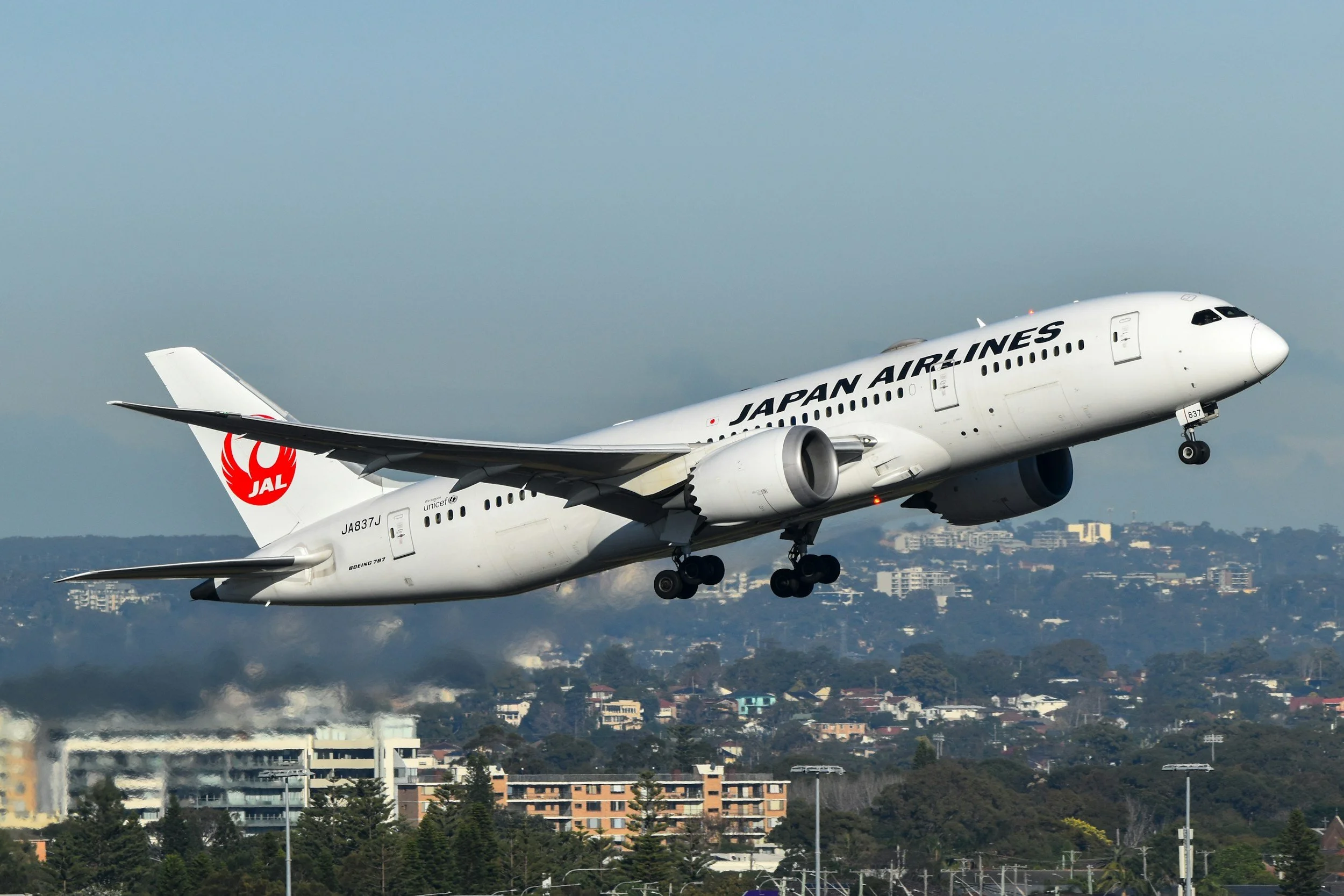 Japan Airlines taking off