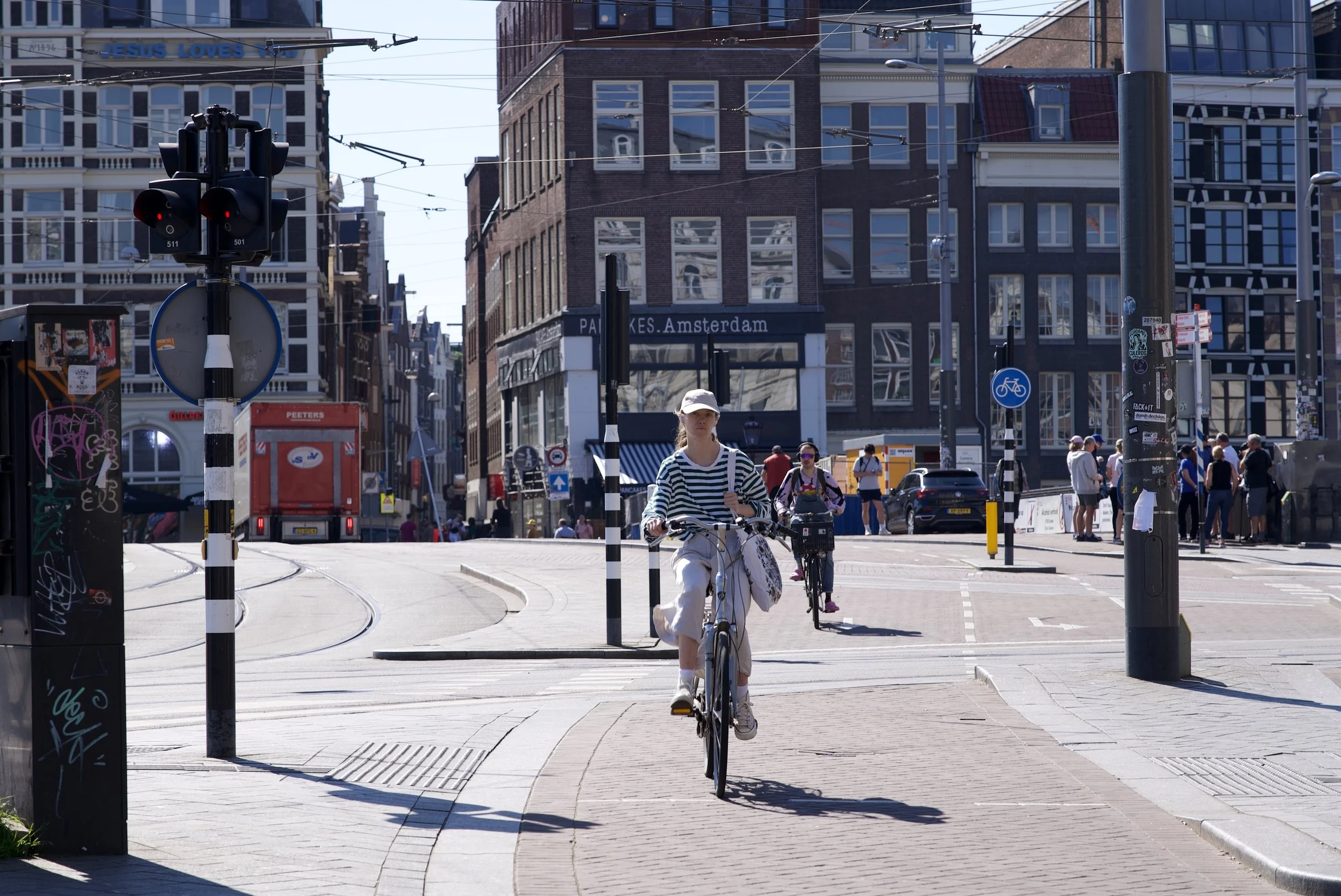 Girl on bike Amsterdam