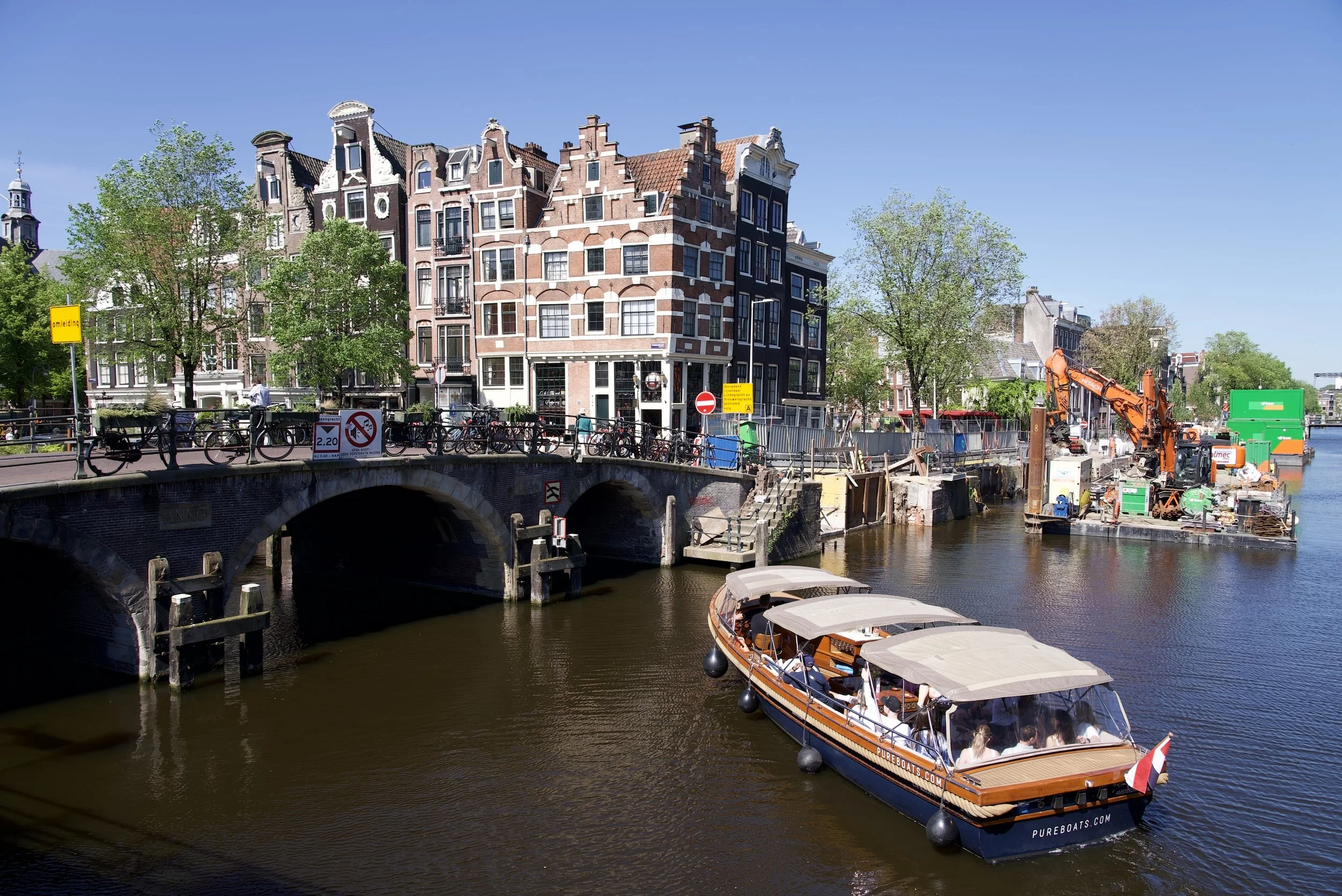 Canal boat in Jordaan