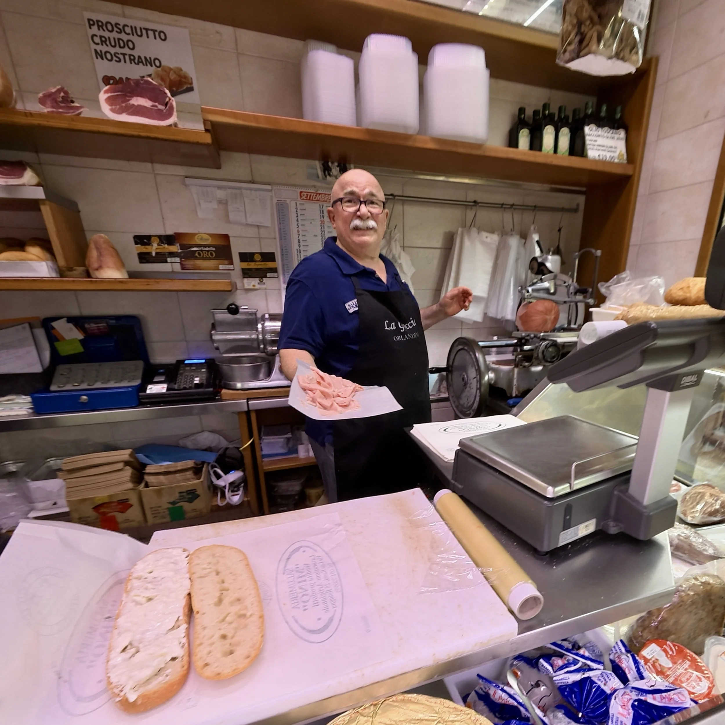 mortadella at mercato delle erbe