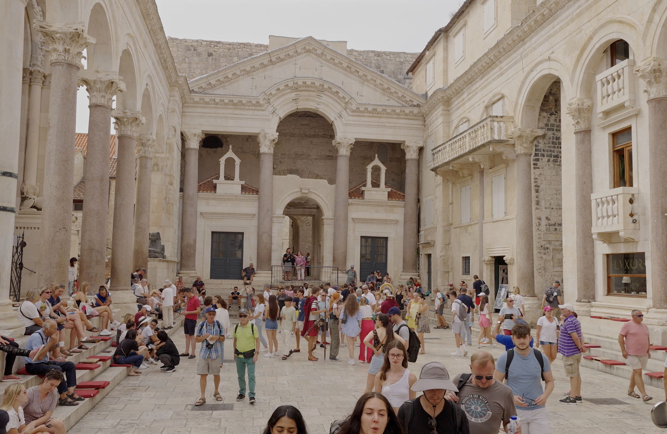 People in Diocletian's Palace Split Croatia