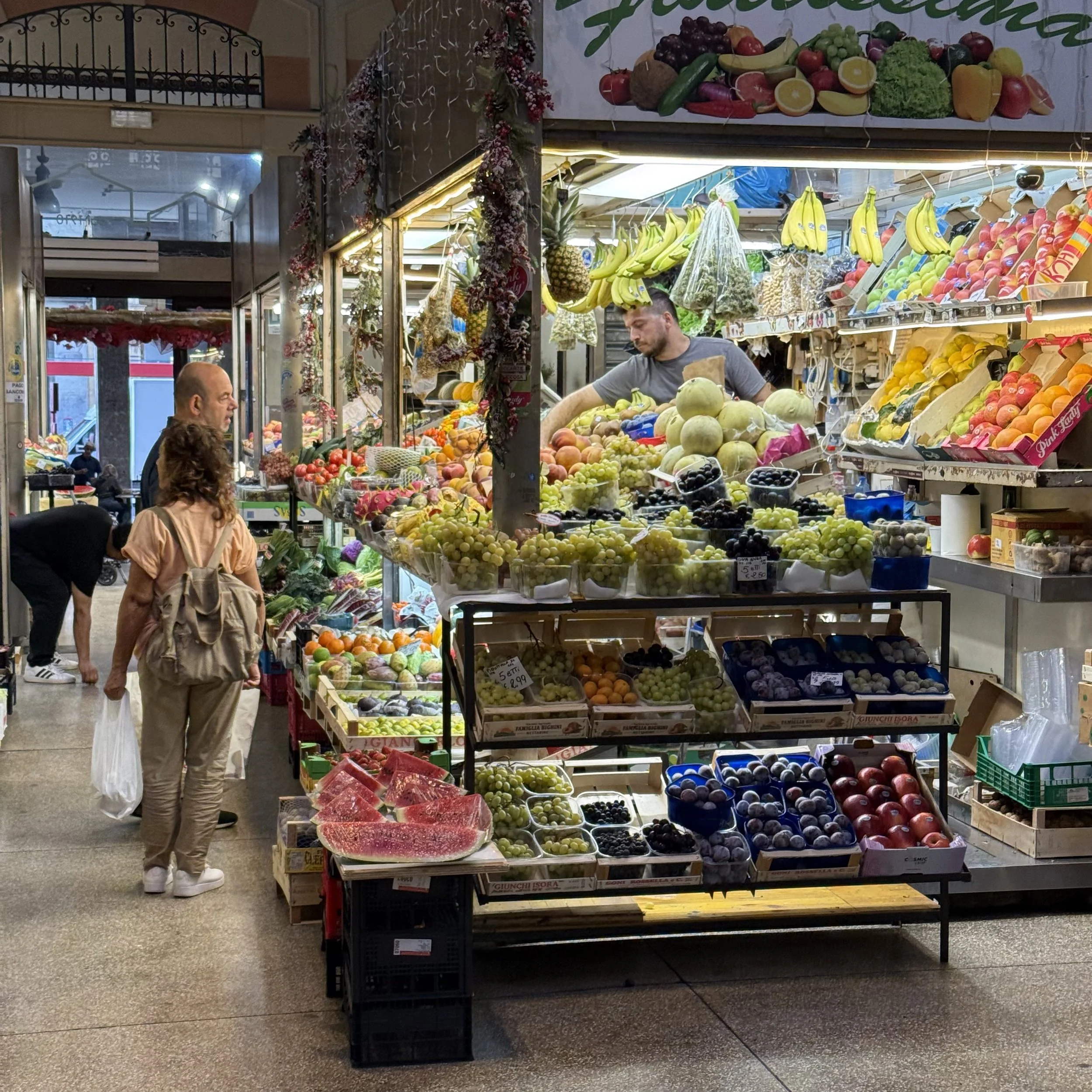 food stall at mercato delle erbe