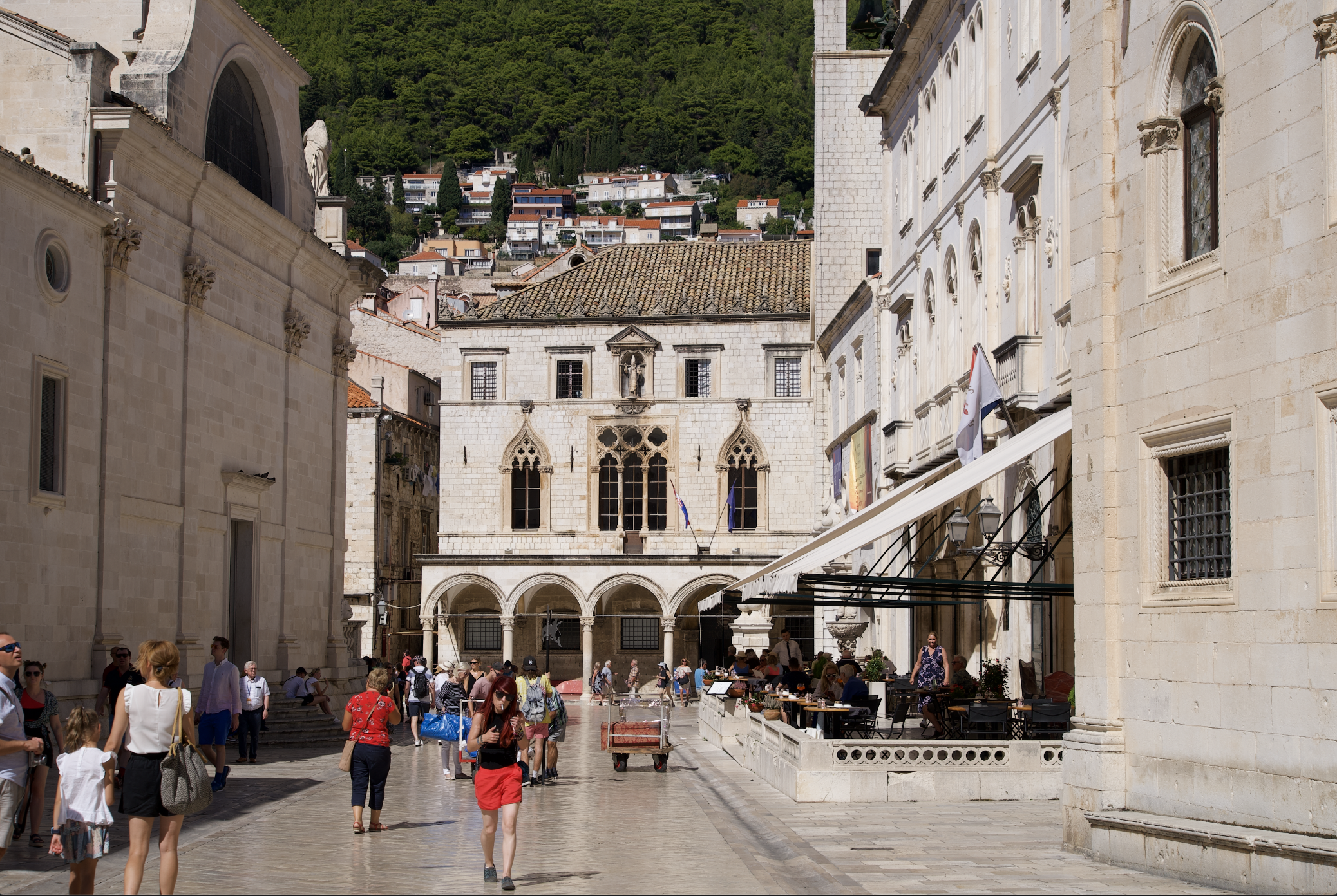 People walking in Old Town Dubrovnik