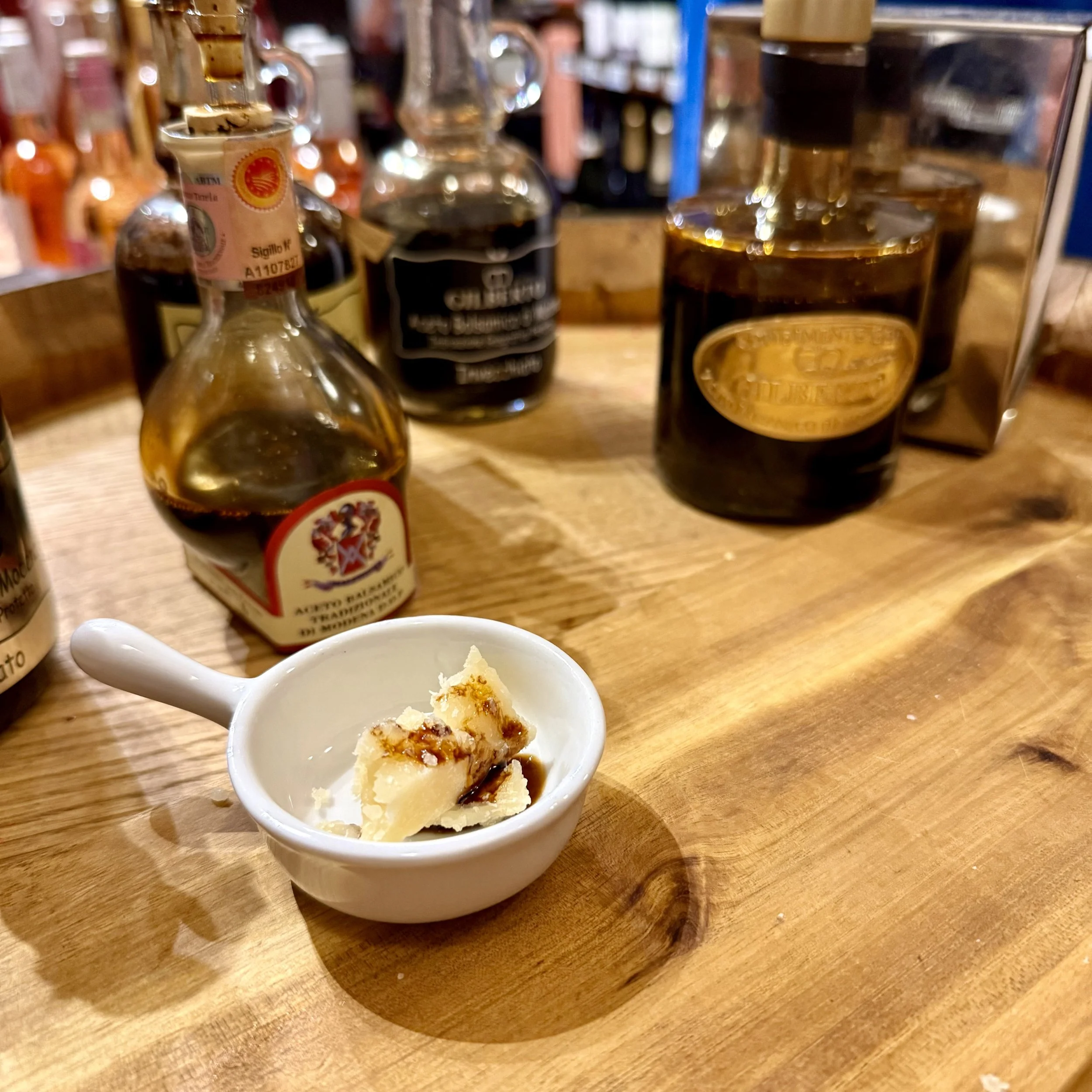 parmigiano reggiano with balsamic vinegar