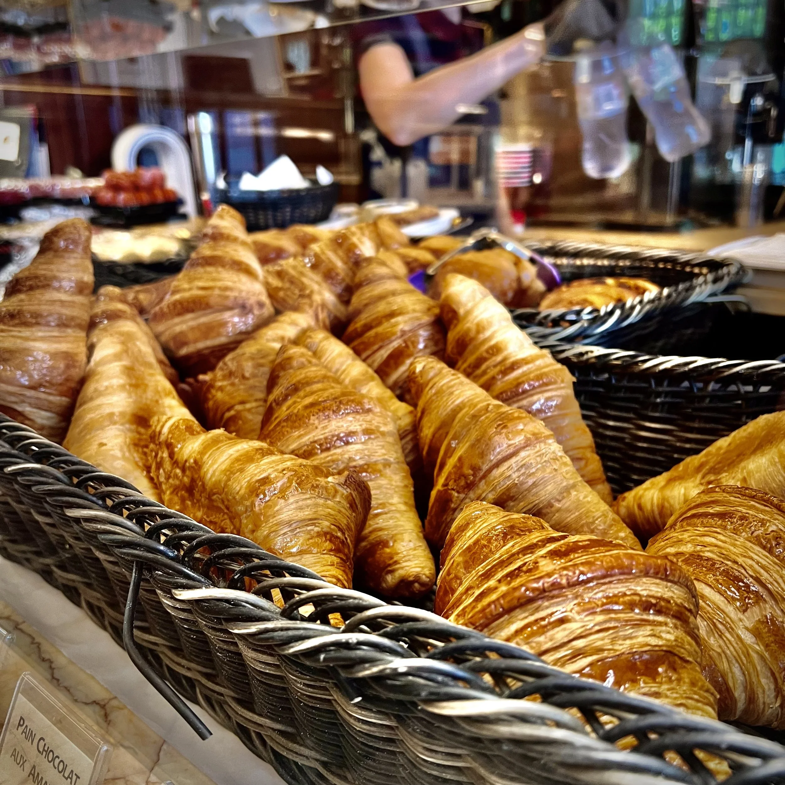 Basket of French Croissants