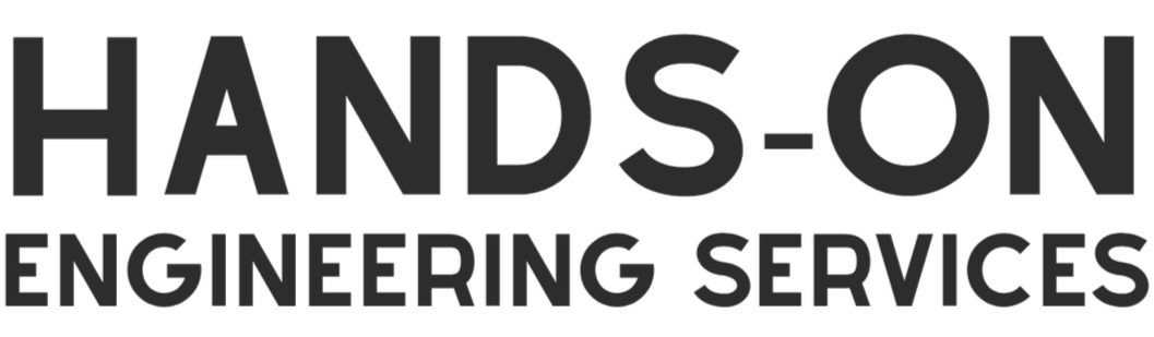 Logo with the text 'HANDS-ON ENGINEERING SERVICES' in bold, black letters on a white background