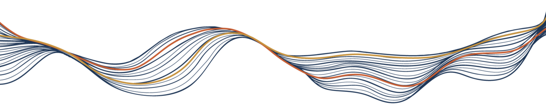 Abstract digital data visualization with colorful flowing lines and peaks on a black background.