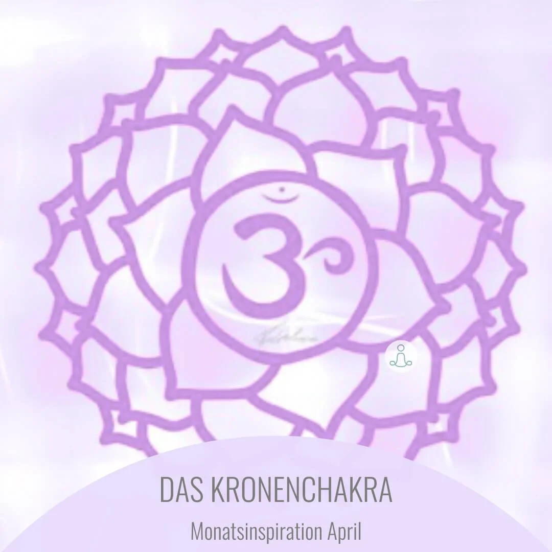 Violette Lotus-Grafik des Kronenchakras