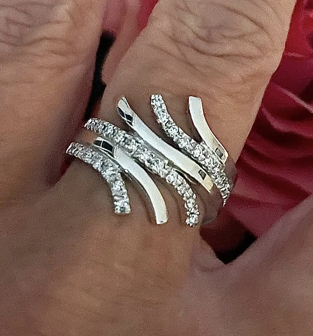 Waves Diamond Ring