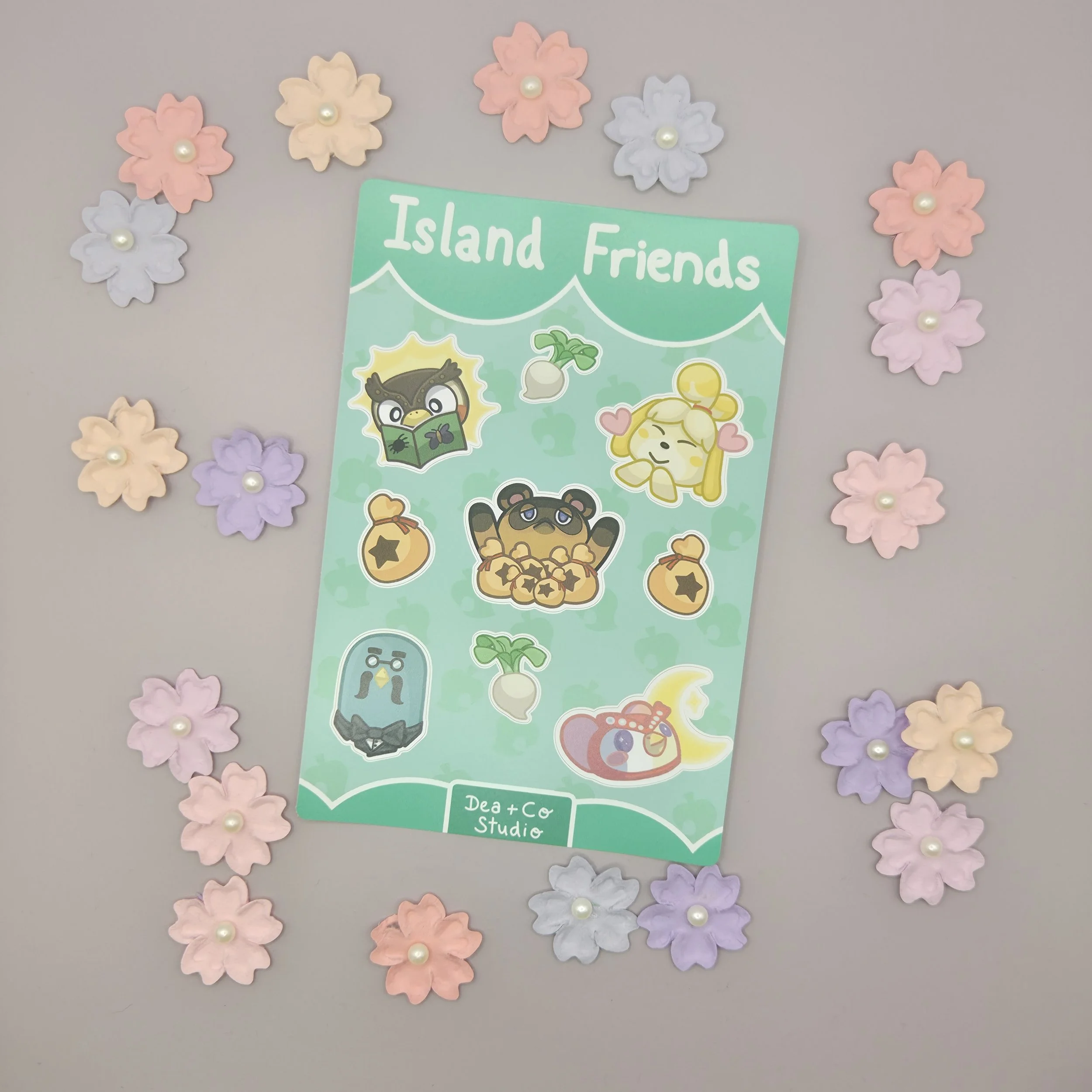 'Island Friends' A6 Matte Sticker Sheet