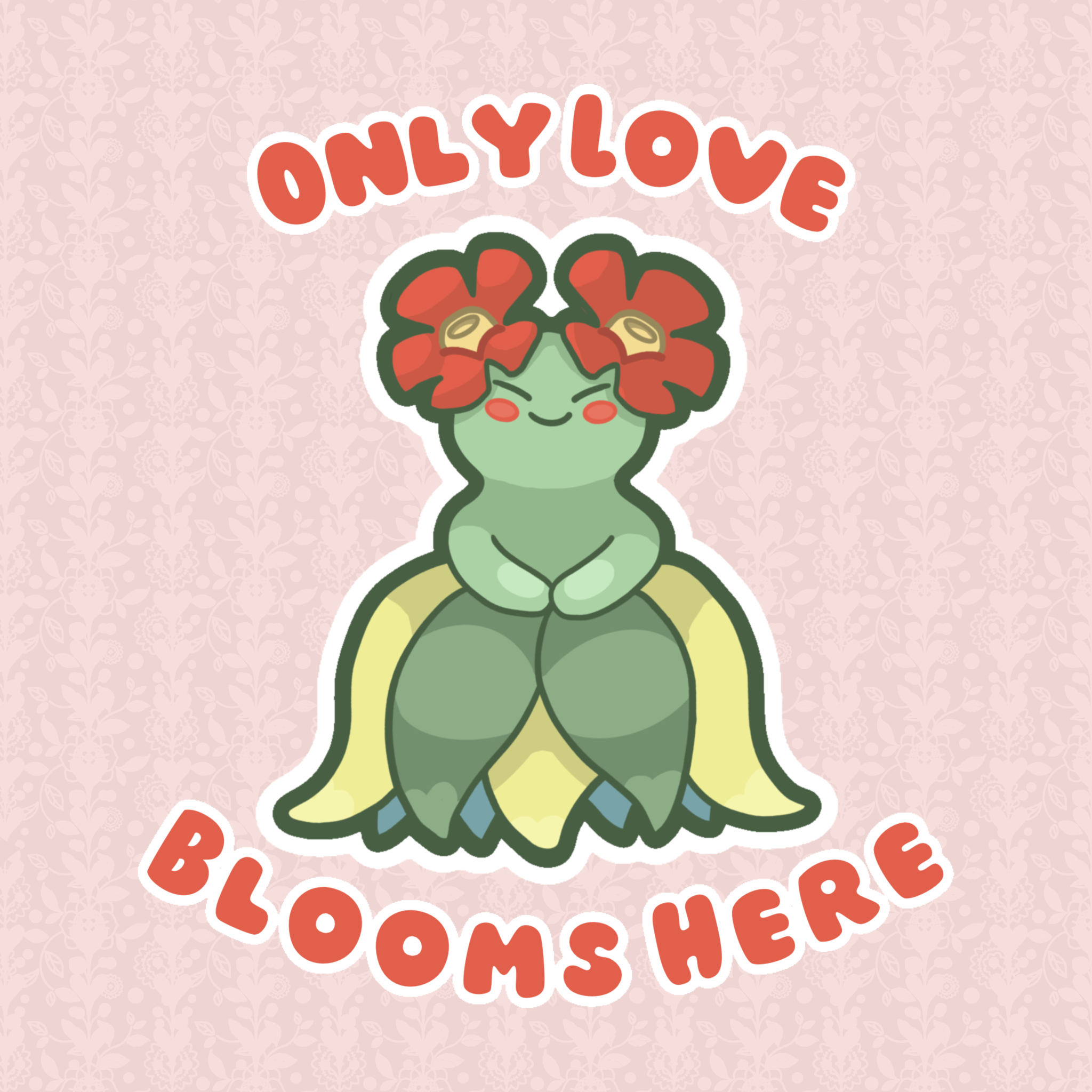 'Only Love Blooms Here' 8x8 Print