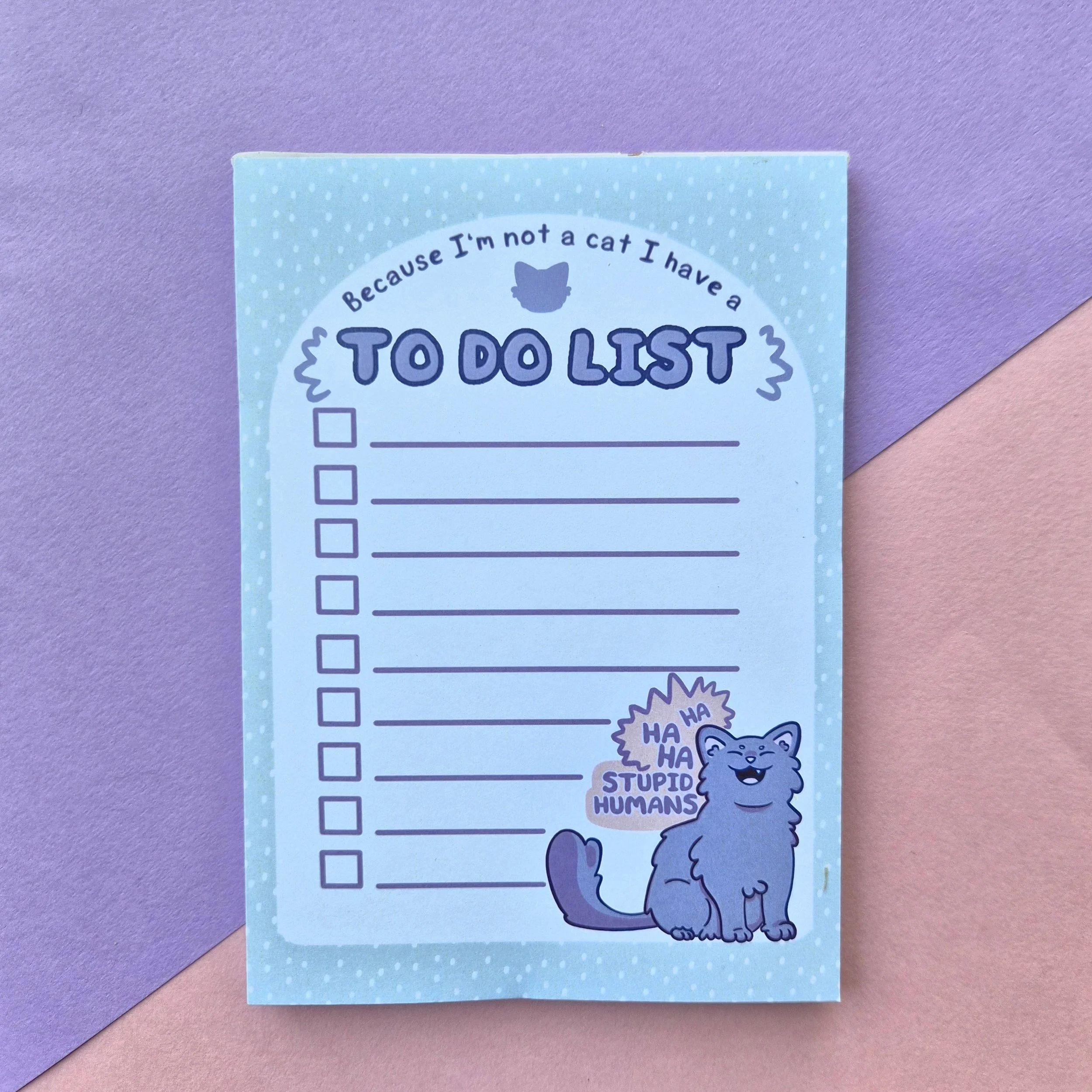 A6 Cat To Do List Notepad