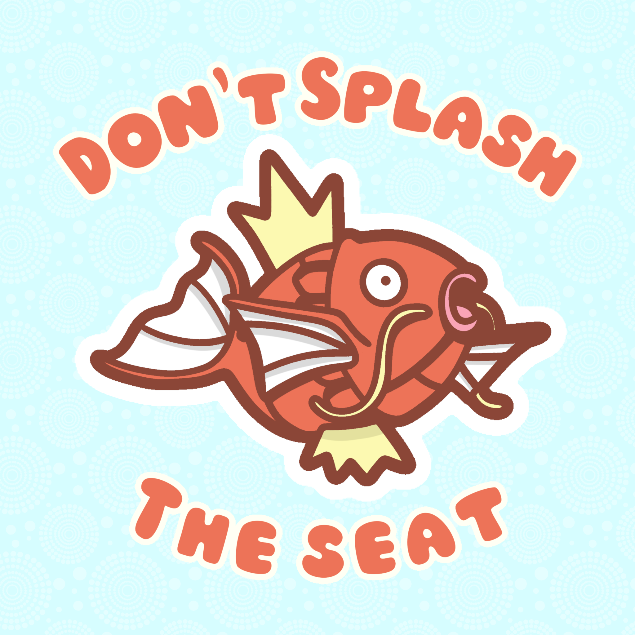 'Don't Splash The Seat' 8x8 Print