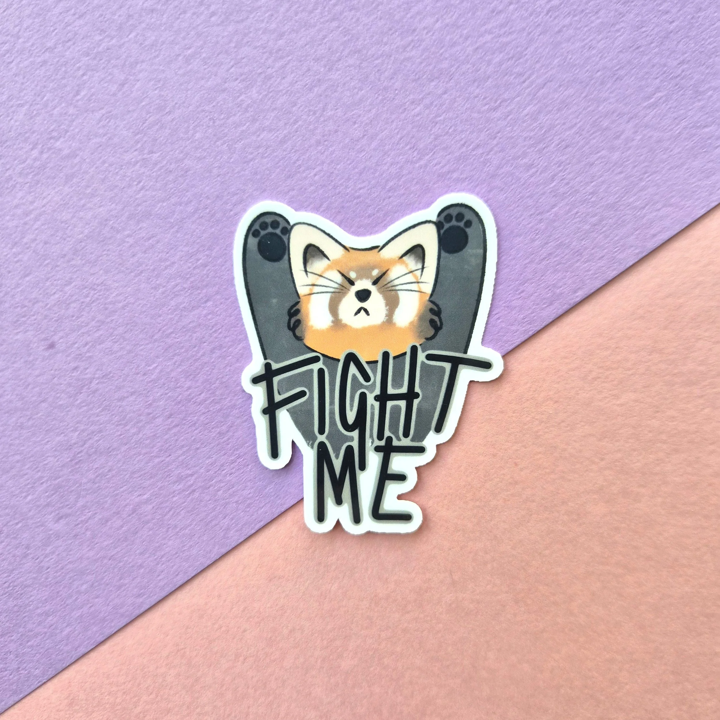'Fight Me' Red Panda Sticker