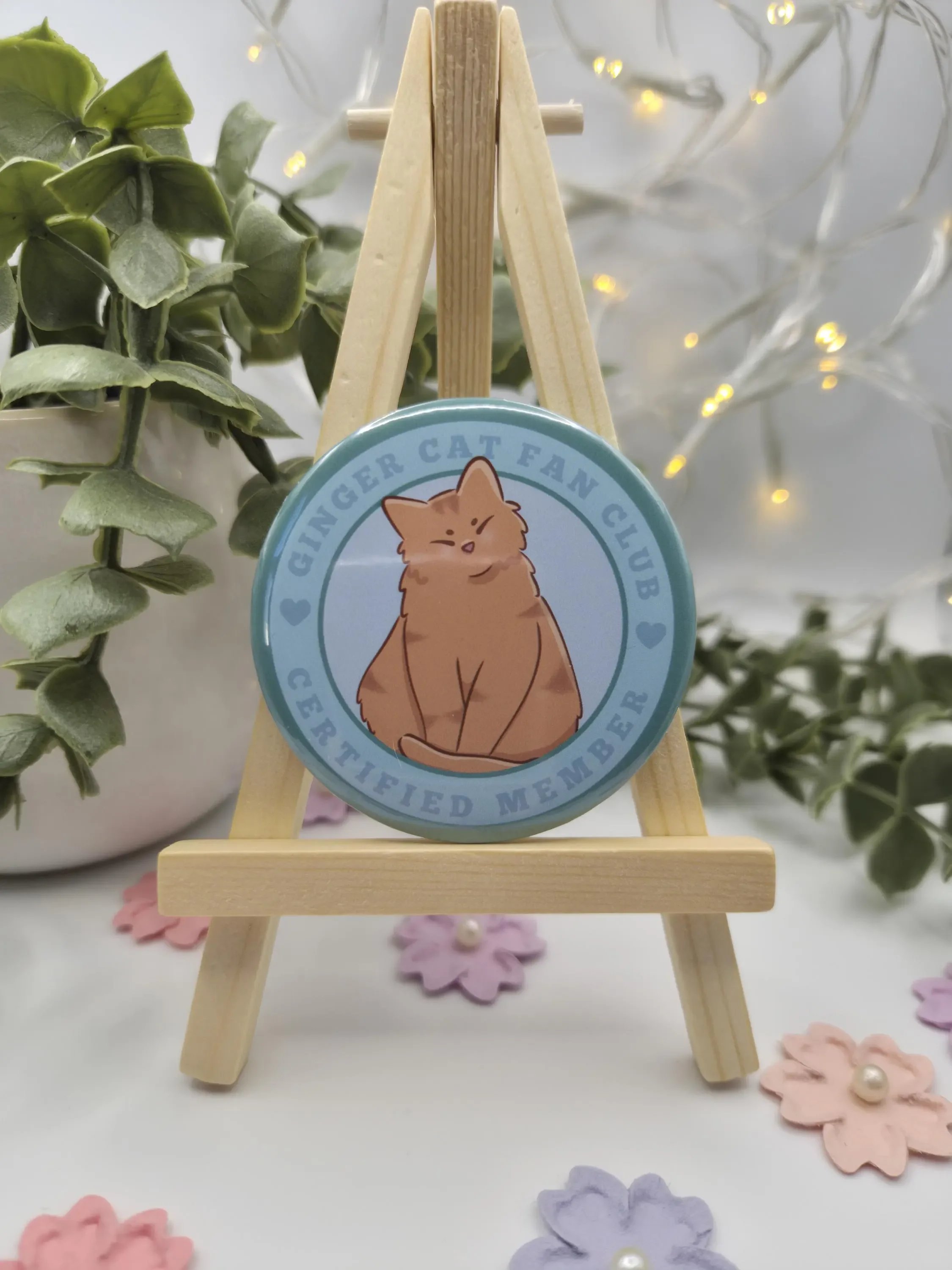 'Cat Fan Club - Certified Member' 58mm Badges
