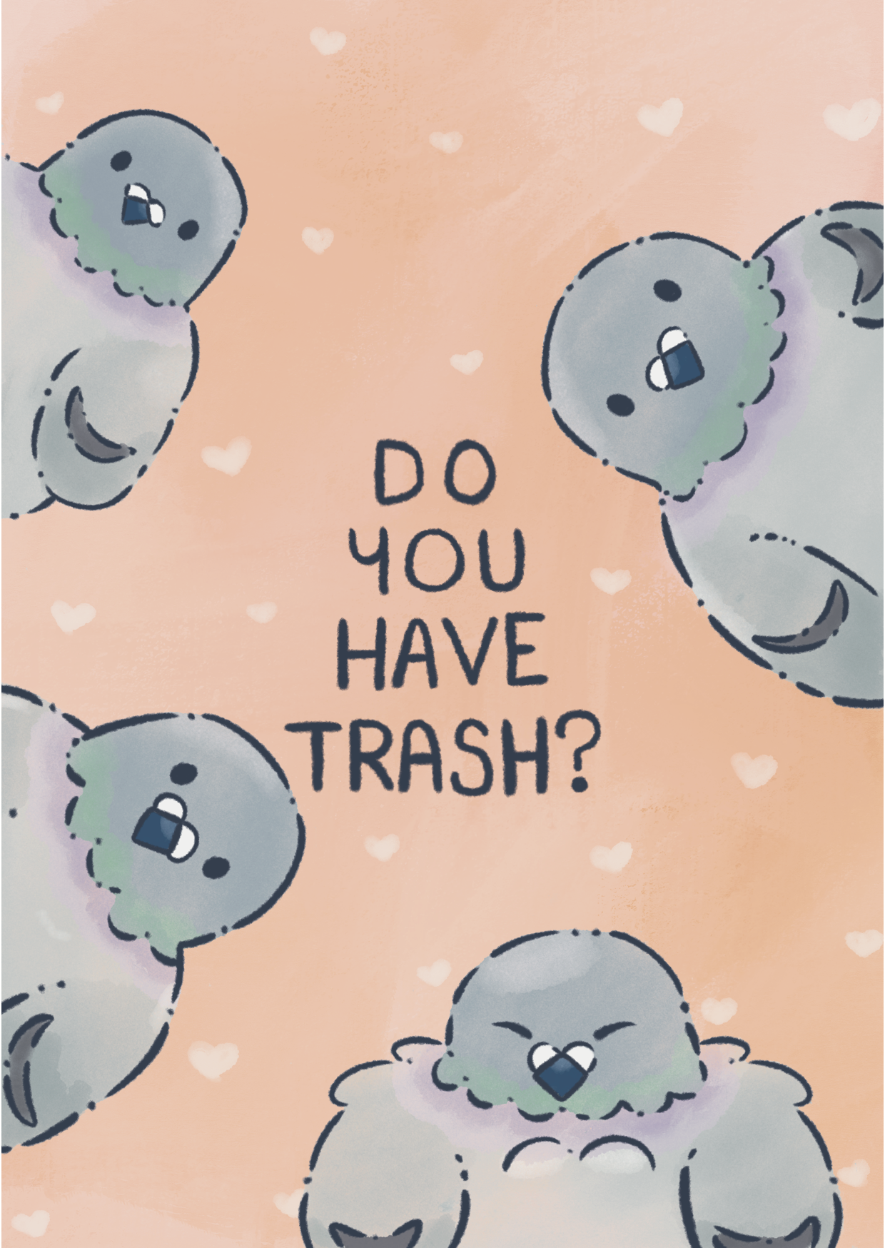 The Pigeons Want Trash A4 Print