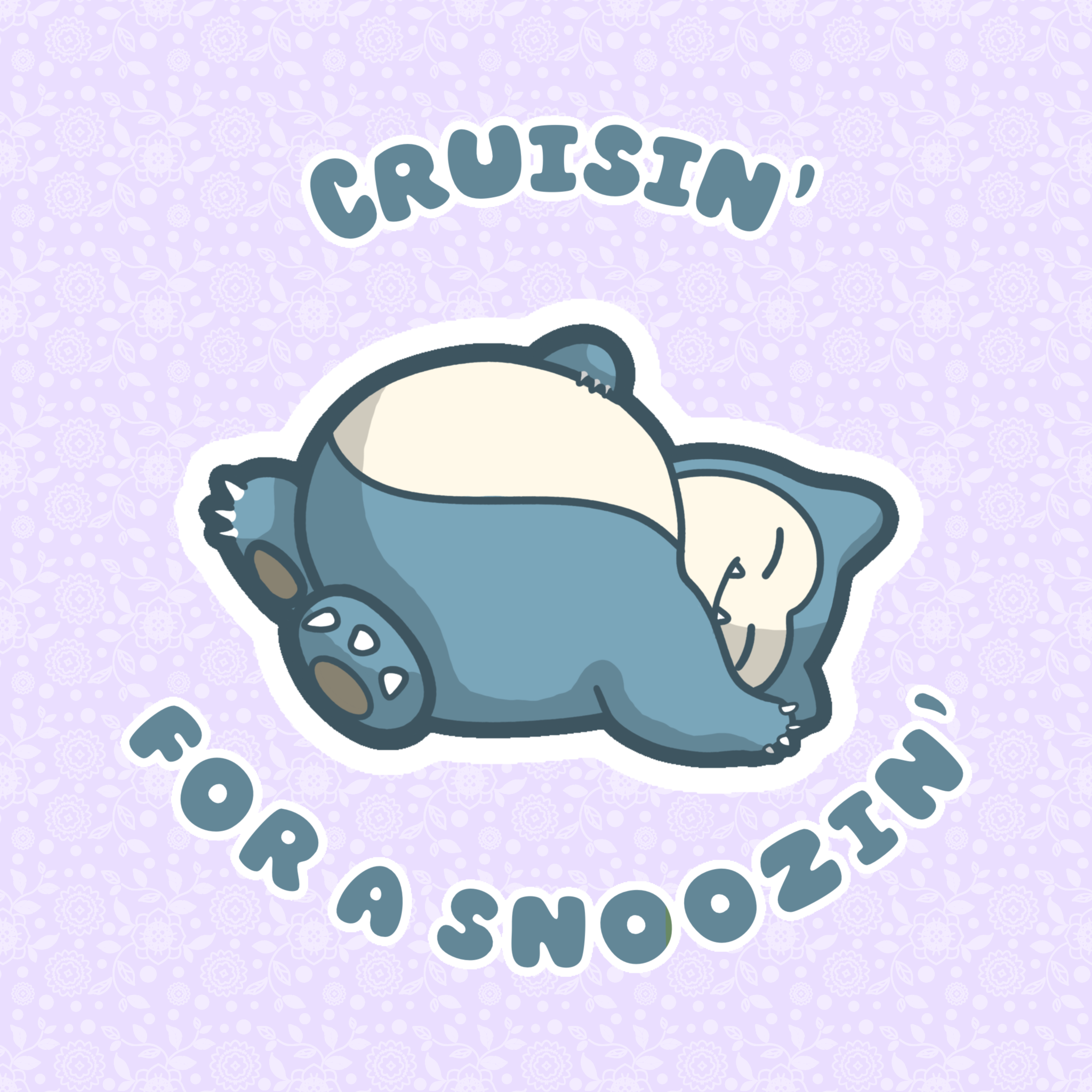 'Cruising For A Snoozing' 8x8 Print