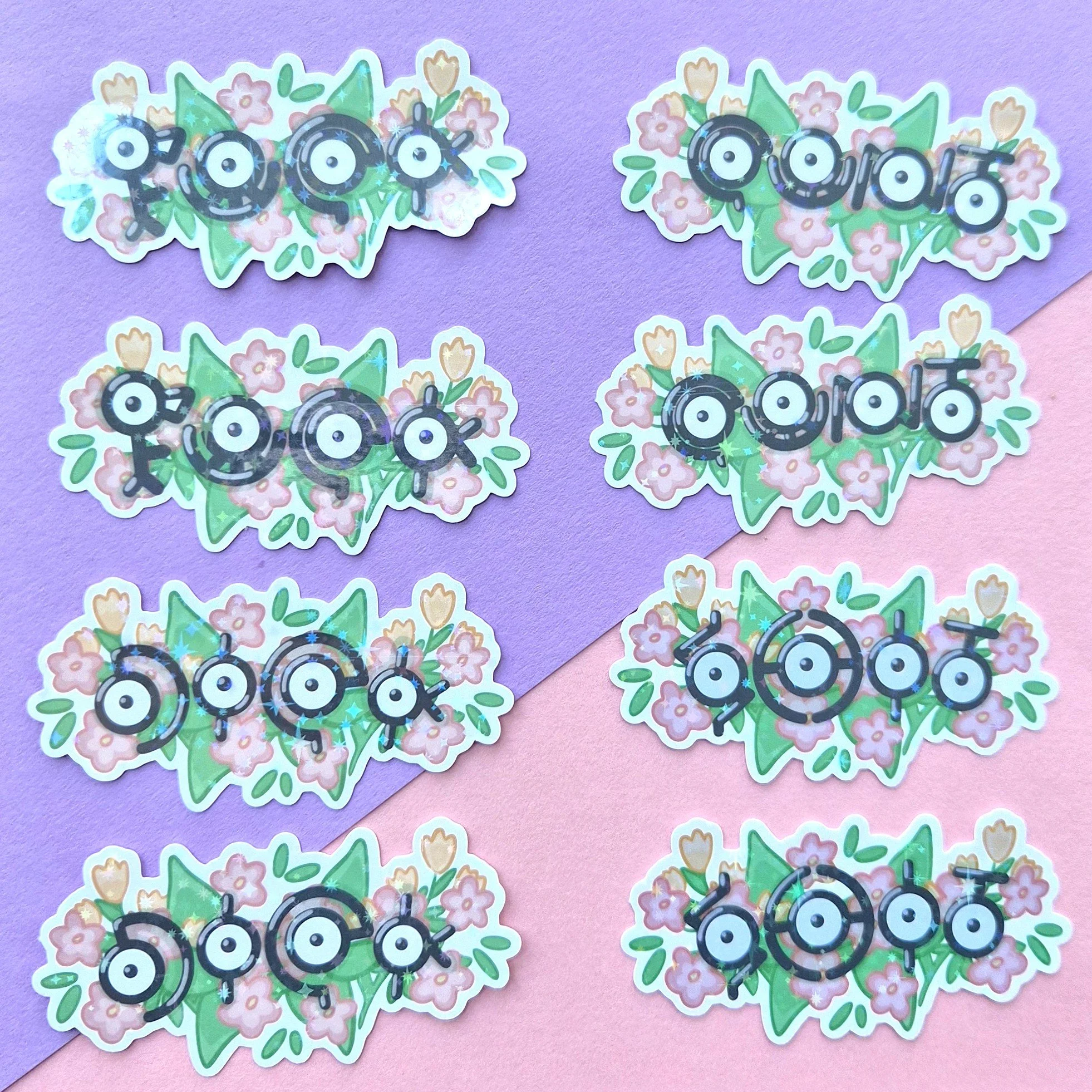 Swearing Floral Mons Holographic Sticker