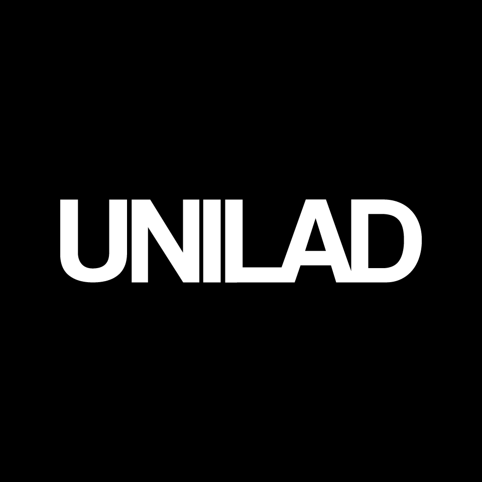 Black background with large white text saying "UNLAD" in the center.