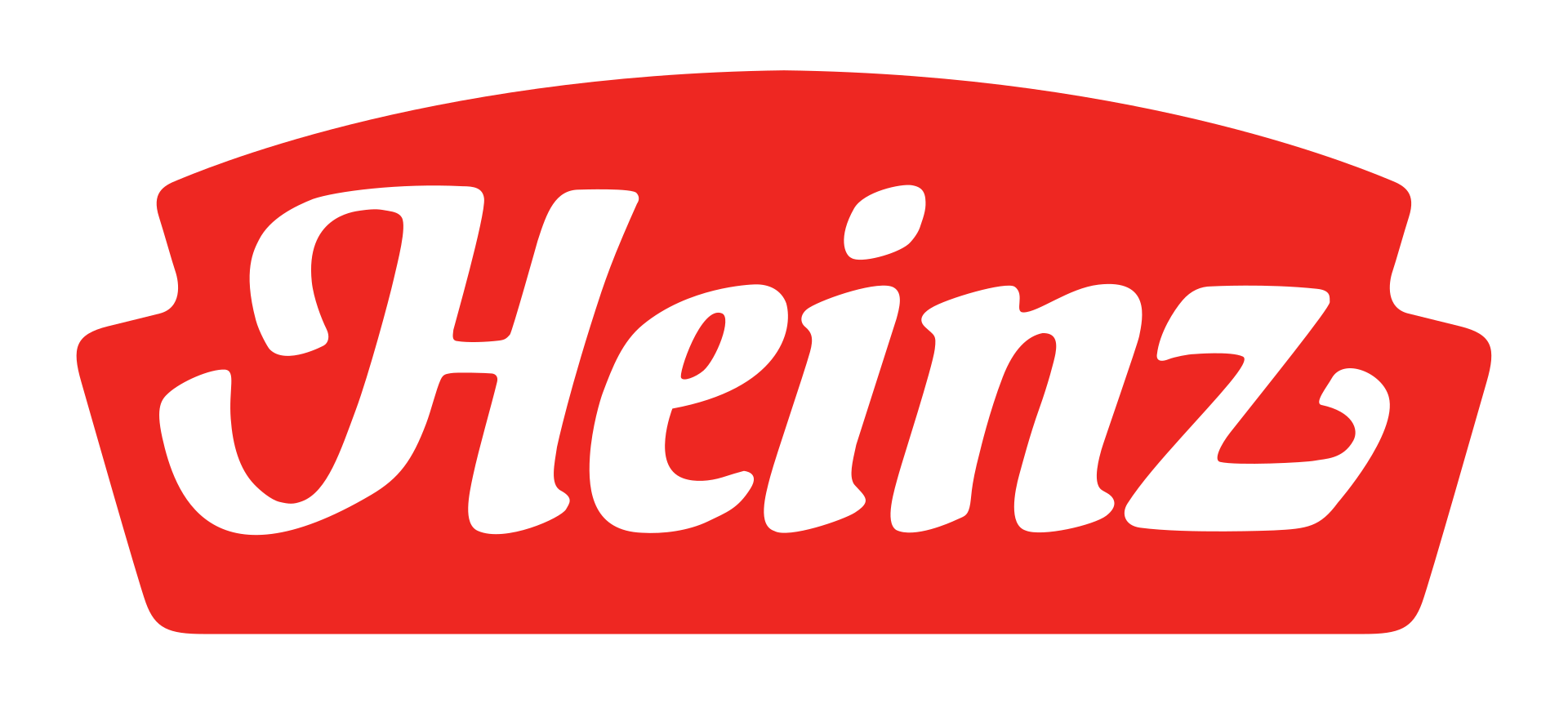 Heinz logo with red background and white cursive lettering