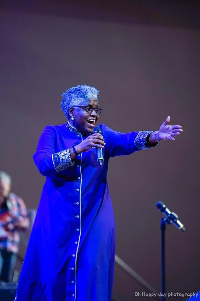 Artistic Director and Gospel Music professor, Karen Burke performing with the Toronto Mass Choir