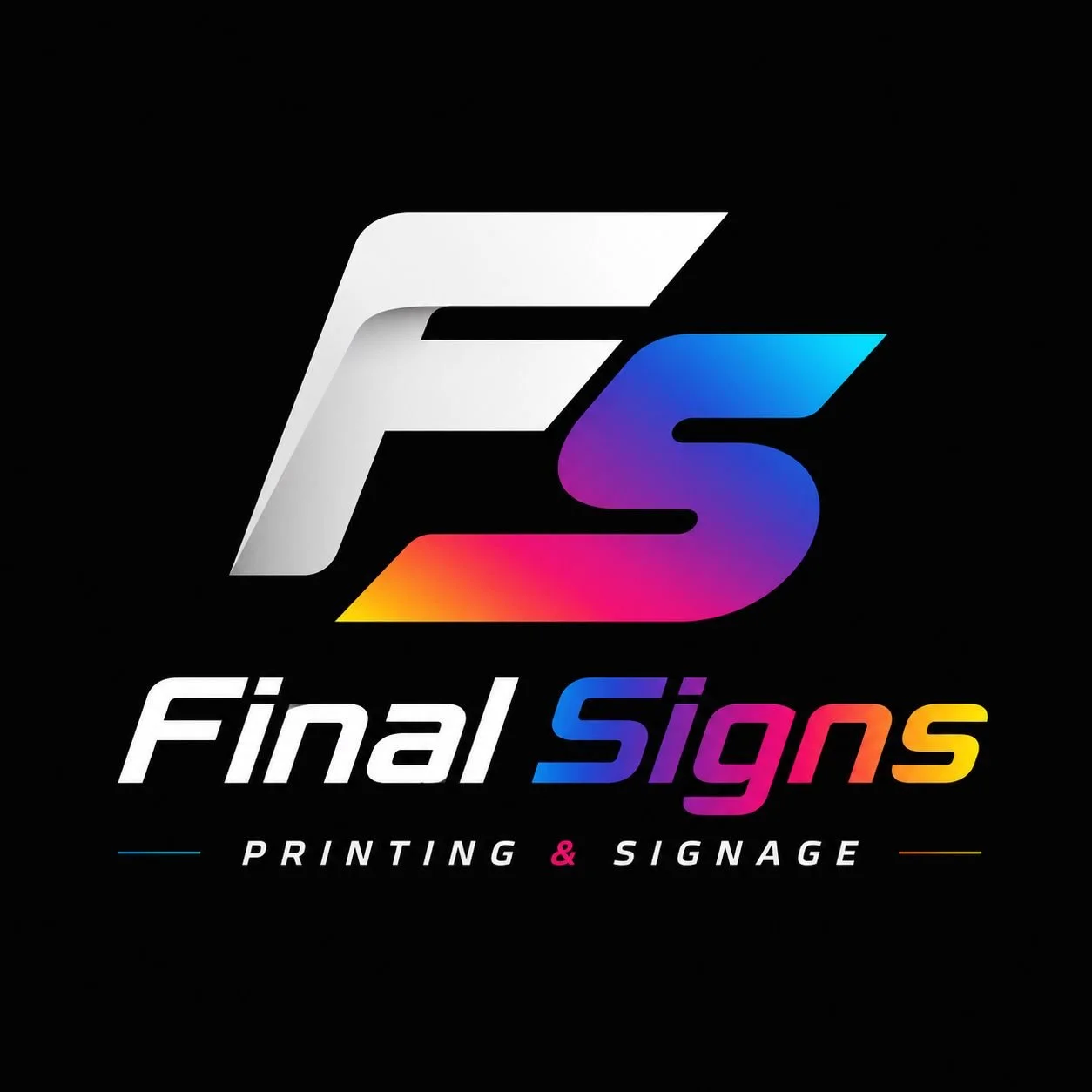 Welcome to Final Signs.

We're a UK-based printing &amp; signage company dedicated to helping businesses stand out.

From shop signs and vehicle graphics to banners, business cards and custom printing, we provide professional design, production and i