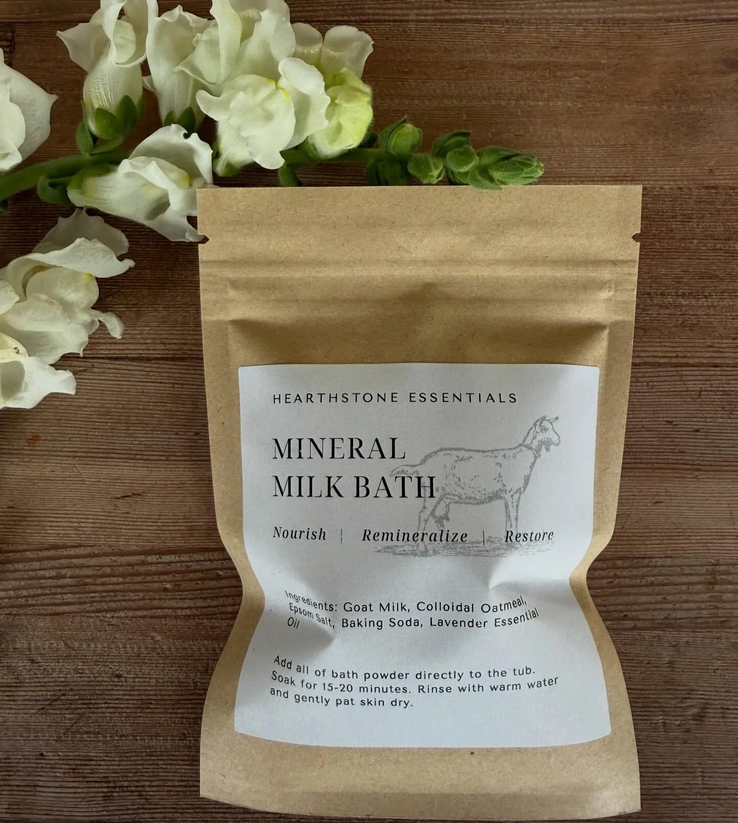 NEW PRODUCT releasing next weekend at @byrondaysfestival!!! 
.
Think luxurious, deep nourishment for your skin. 
.
We hope you&rsquo;ll grab one for yourself and one for a friend🌸
.
#goatmilkproducts #mineralbath #skincarenatural #smallbatchskincare